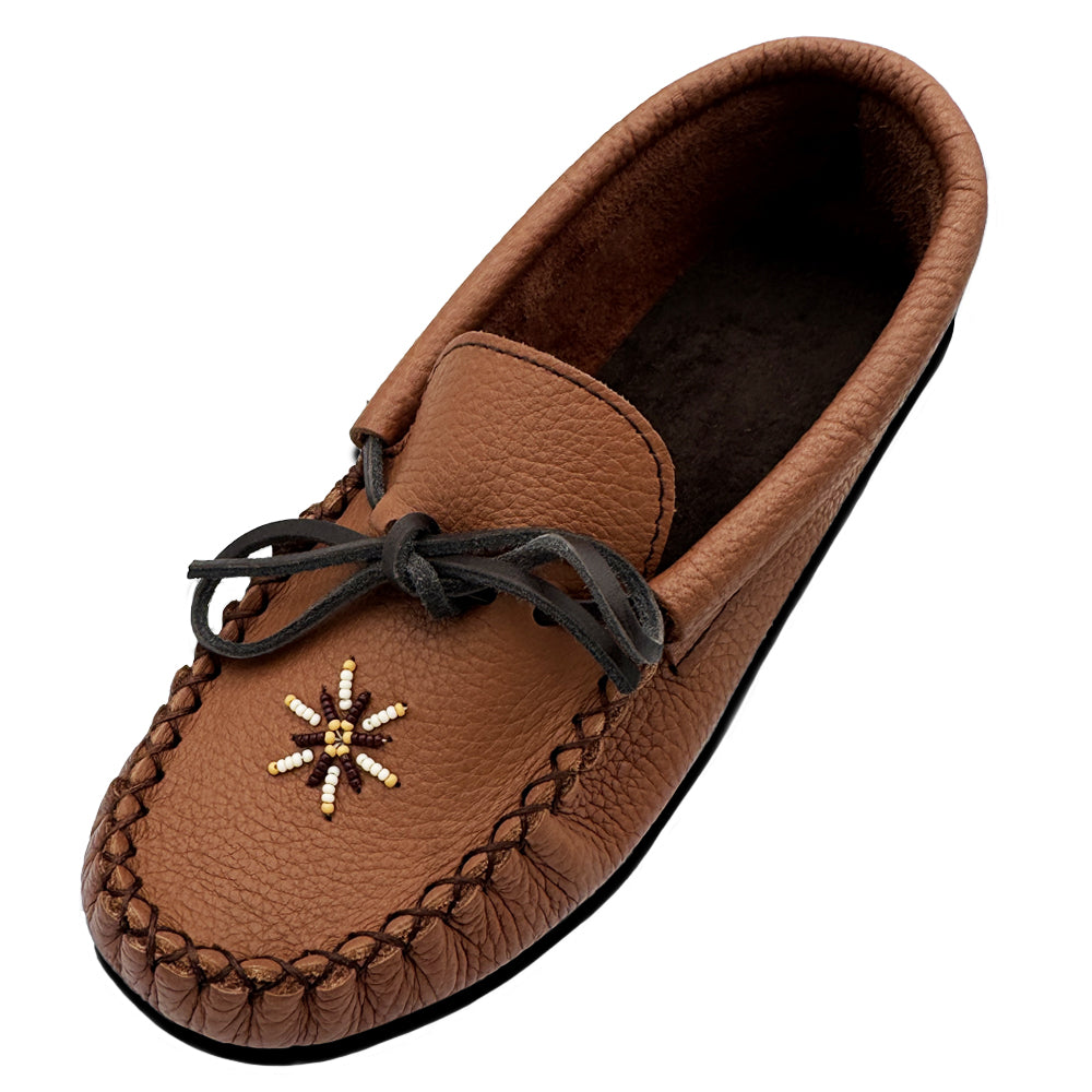 Women's Beaded Leather Moccasin Shoes