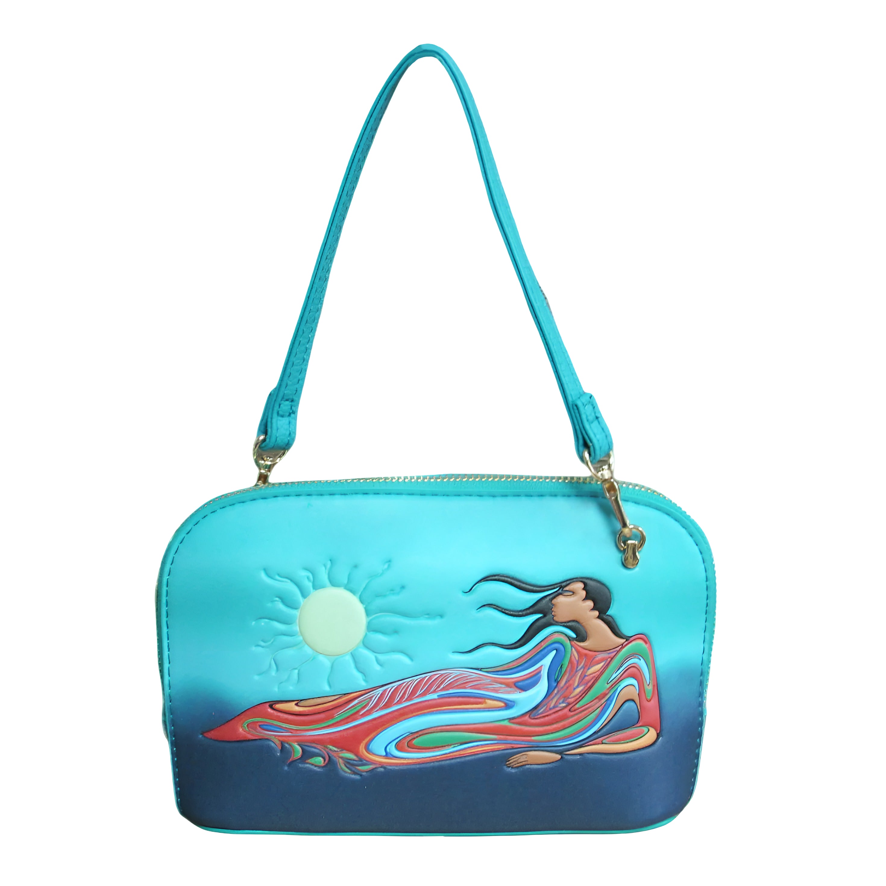 Native Sioux Artist Maxine Noel Mother Earth Detachable Strap Purse