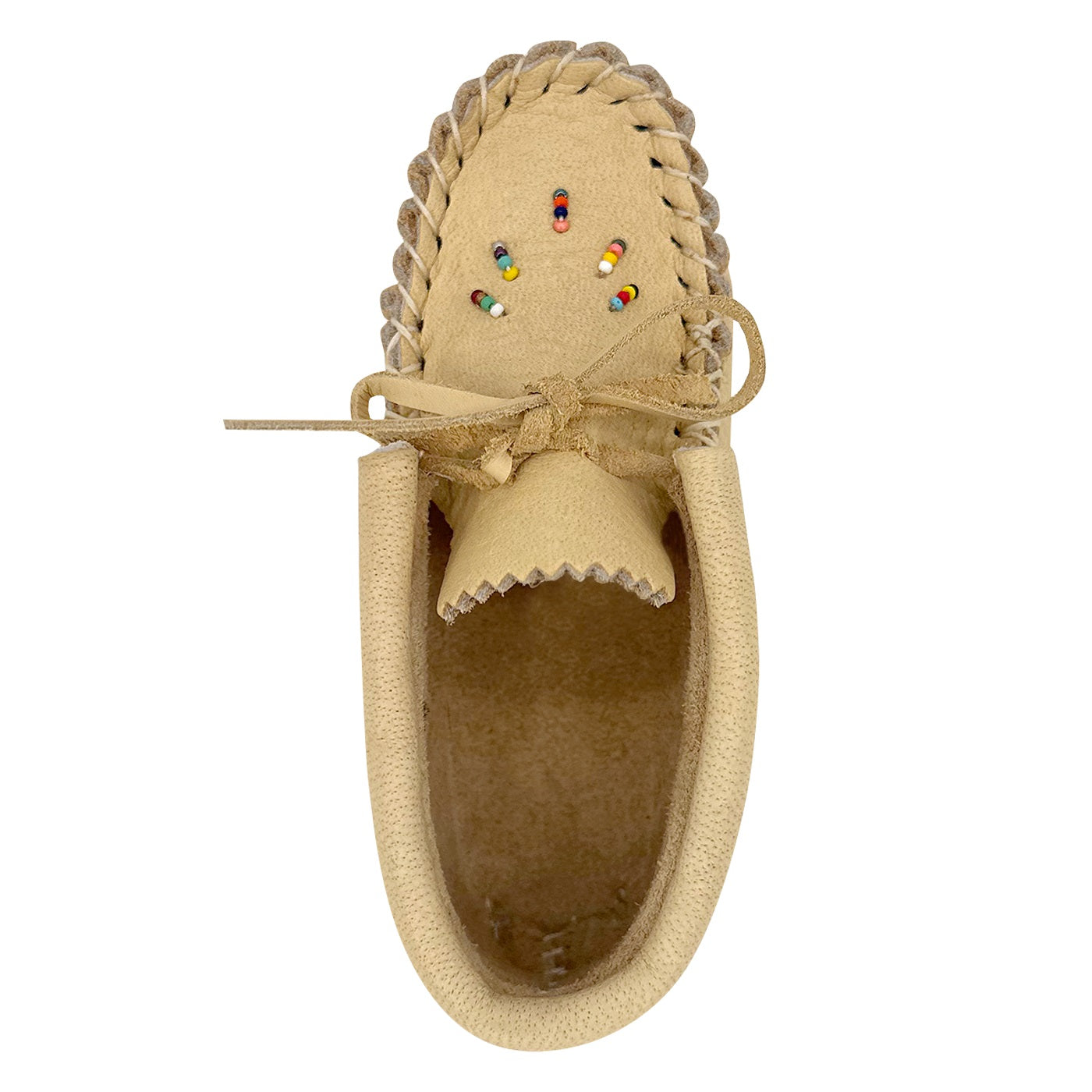 Children's Moose Hide Leather Beaded Moccasins