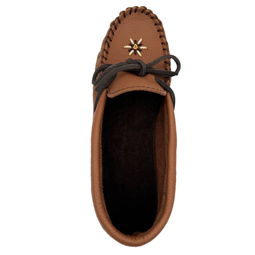 Women's Soft Sole Beaded Moccasin Slippers