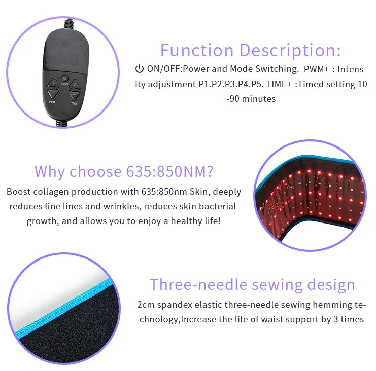 Infrared Light Therapy Padded Belt