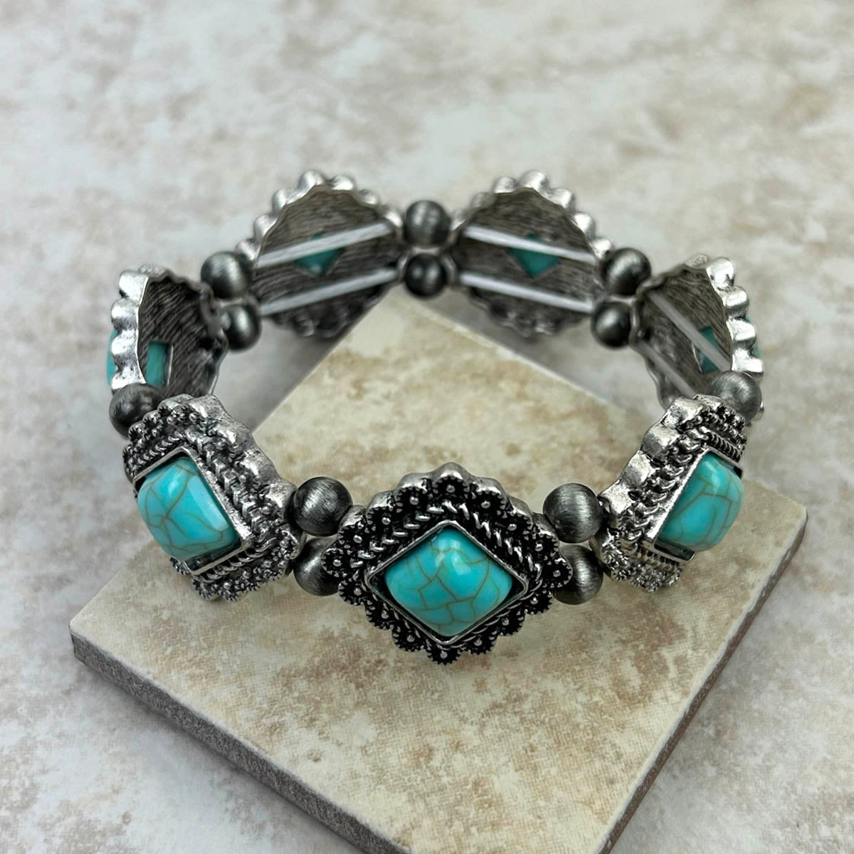 Southwest Vintage Stone Stretch Bracelet