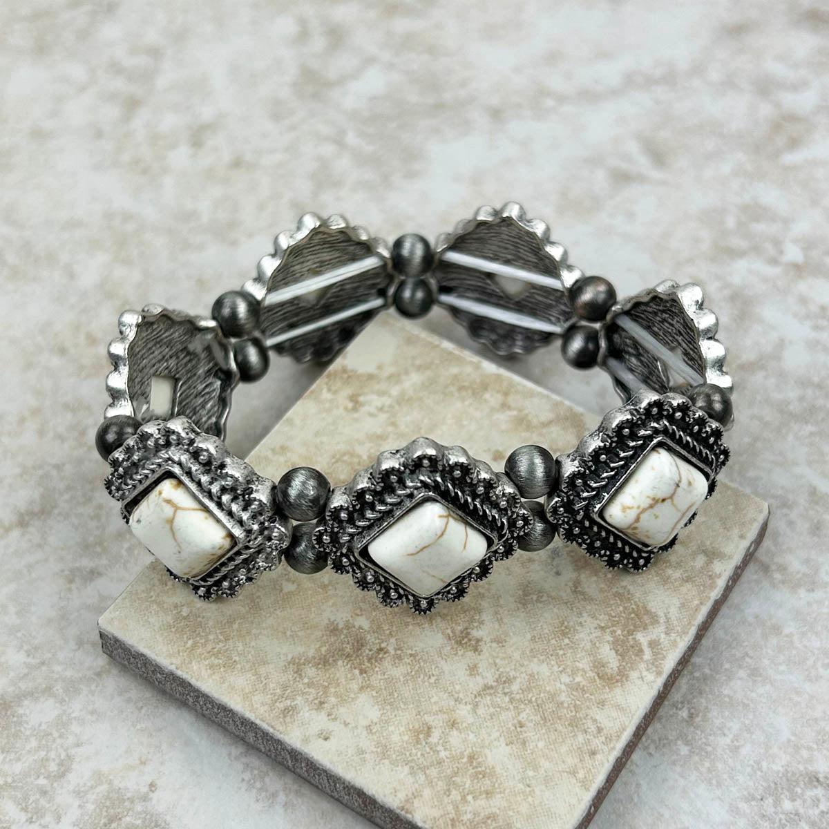 Southwest Vintage Stone Stretch Bracelet