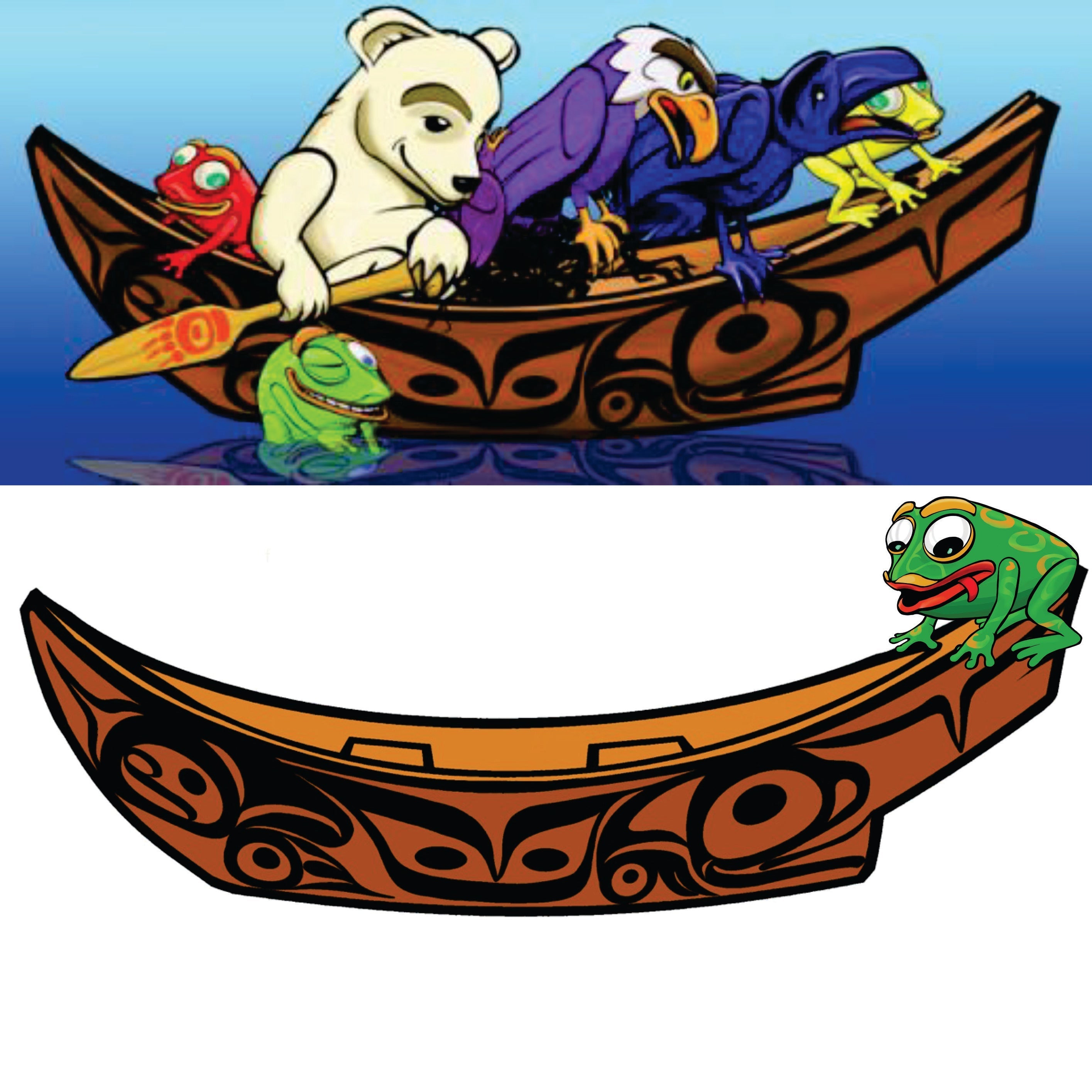 Bill Helin Collection 12" Canoe Play Set with Finger Puppets