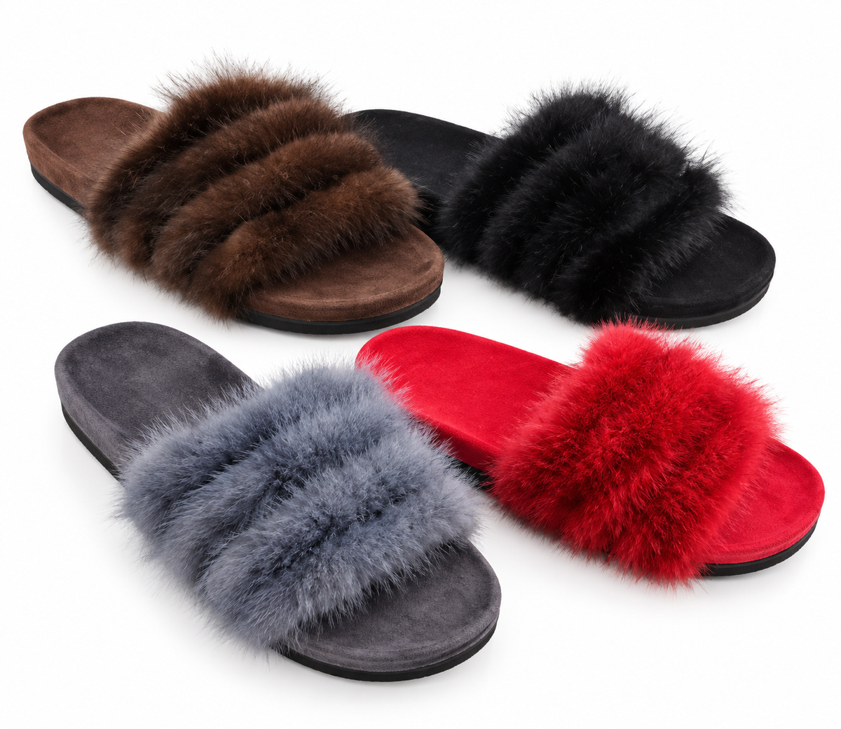 Eloise Mink Fur Slippers (FINAL CLEARANCE) Sandal / Slipper