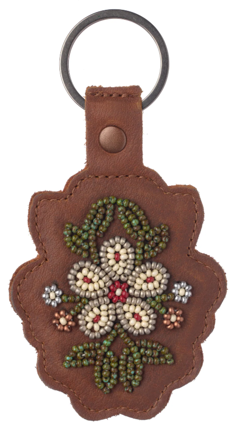Floret Beaded Keychain
