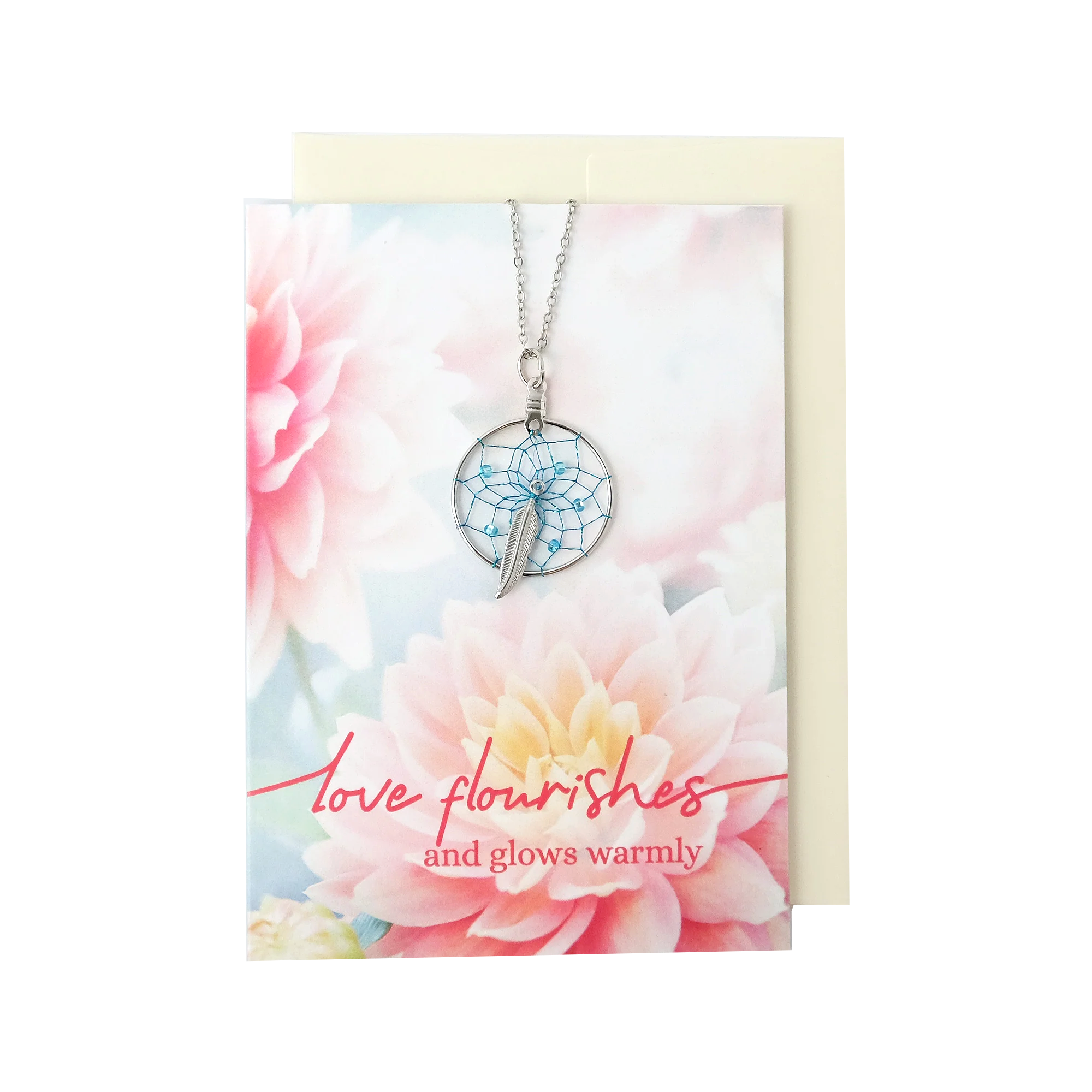 Greeting Card with Dreamcatcher Necklace