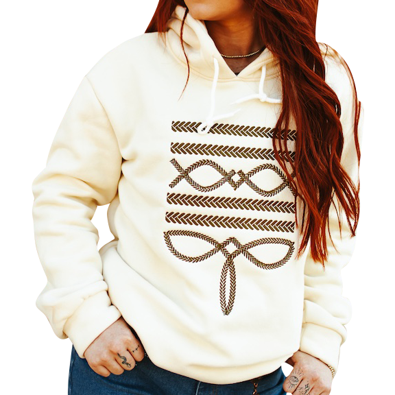 Women's Camel Boot Stitch Embroidery Hoodie