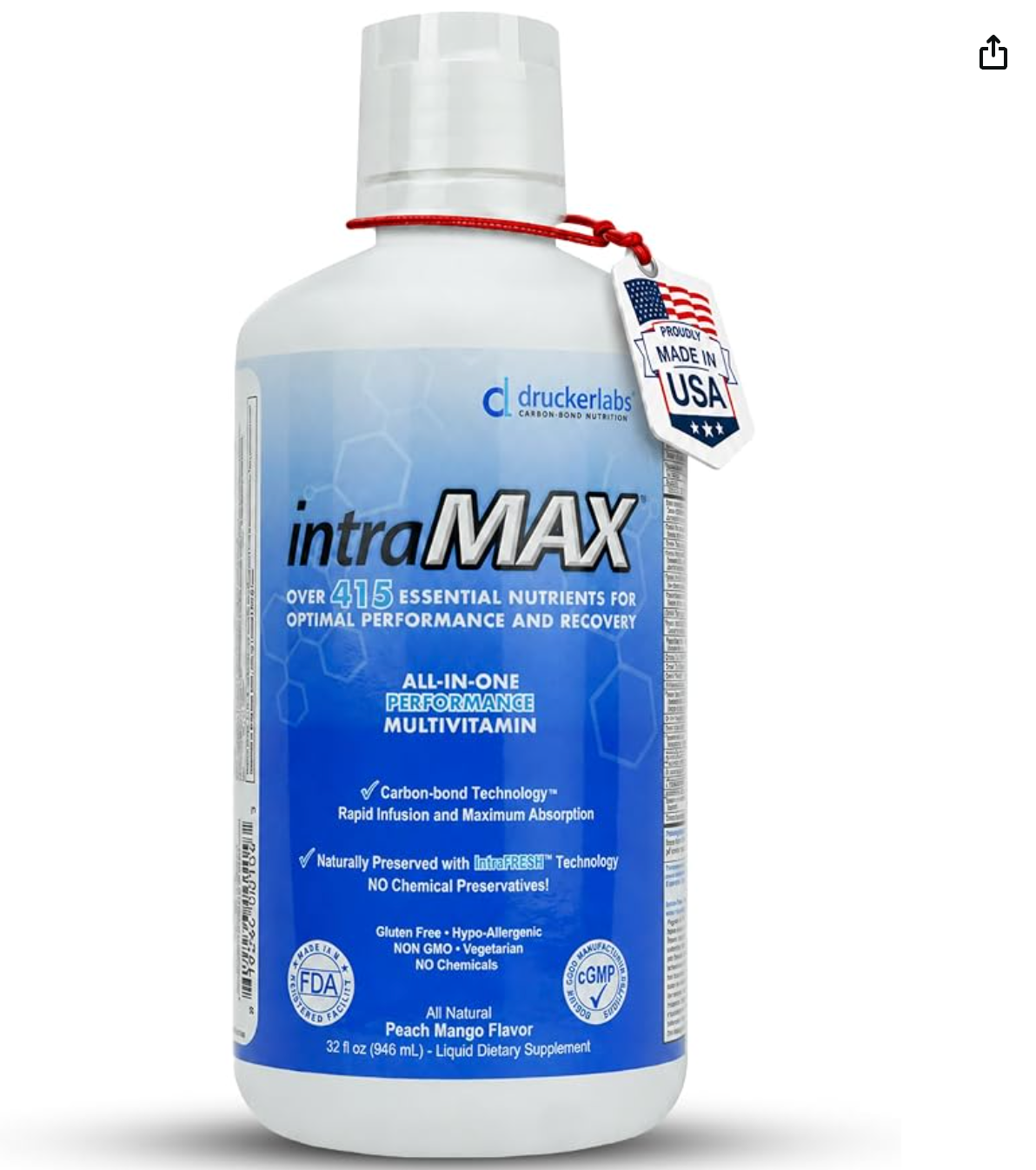 Drucker Labs intraMAX® 2.0 Organic Liquid Multivitamin | 32 oz