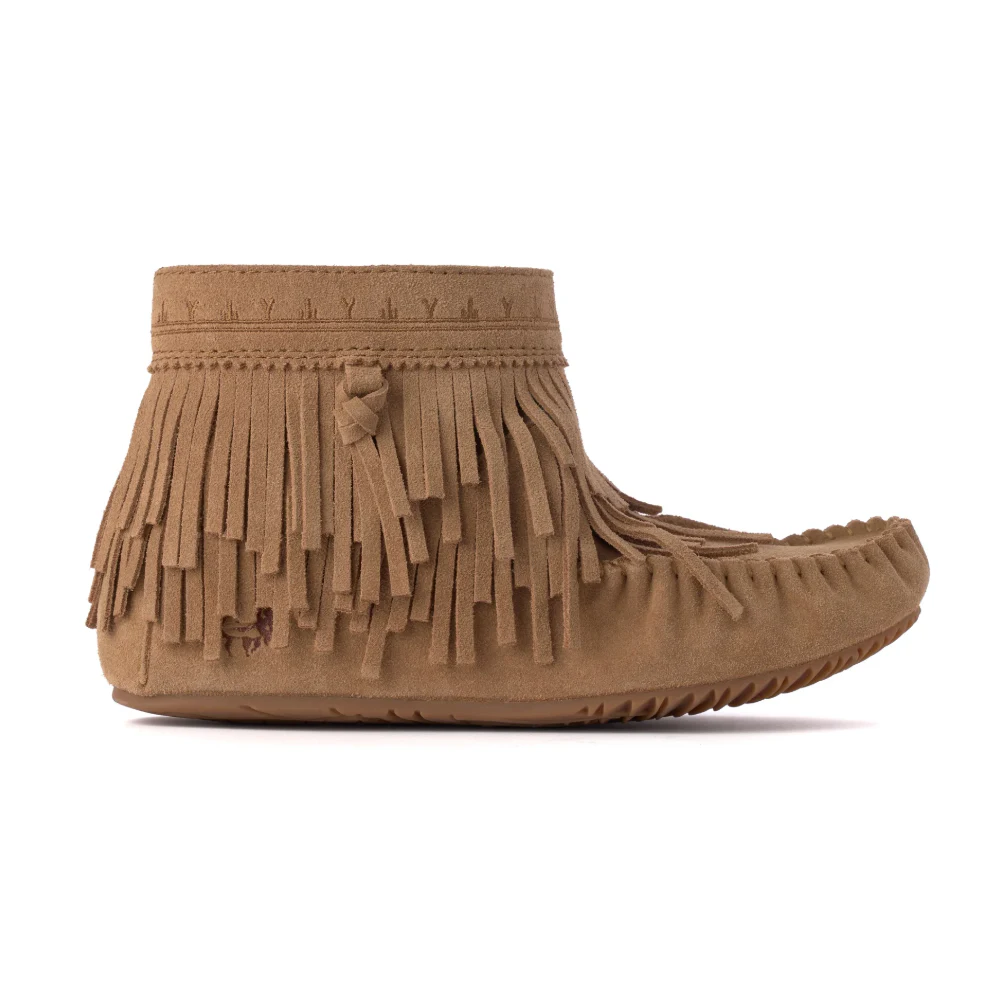 Women's Suede Dancer Ankle Moccasin Boots