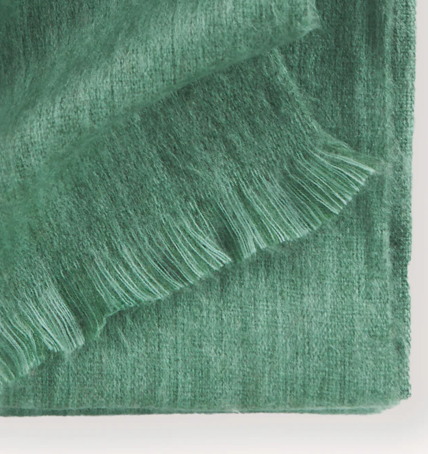 Large Heathered Sage Throw Blanket