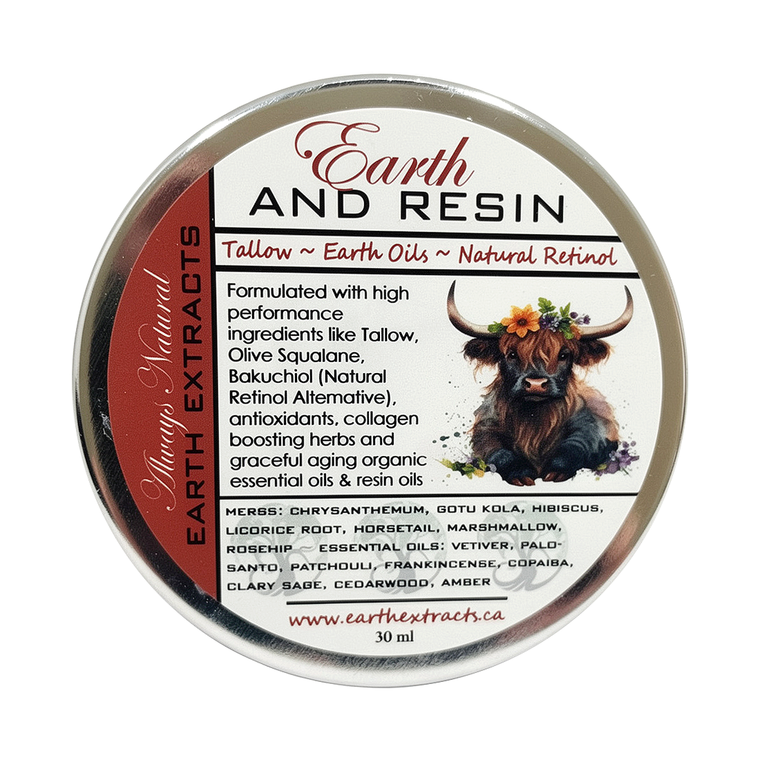 Earth Extracts Earth & Resin Bison Tallow Balm