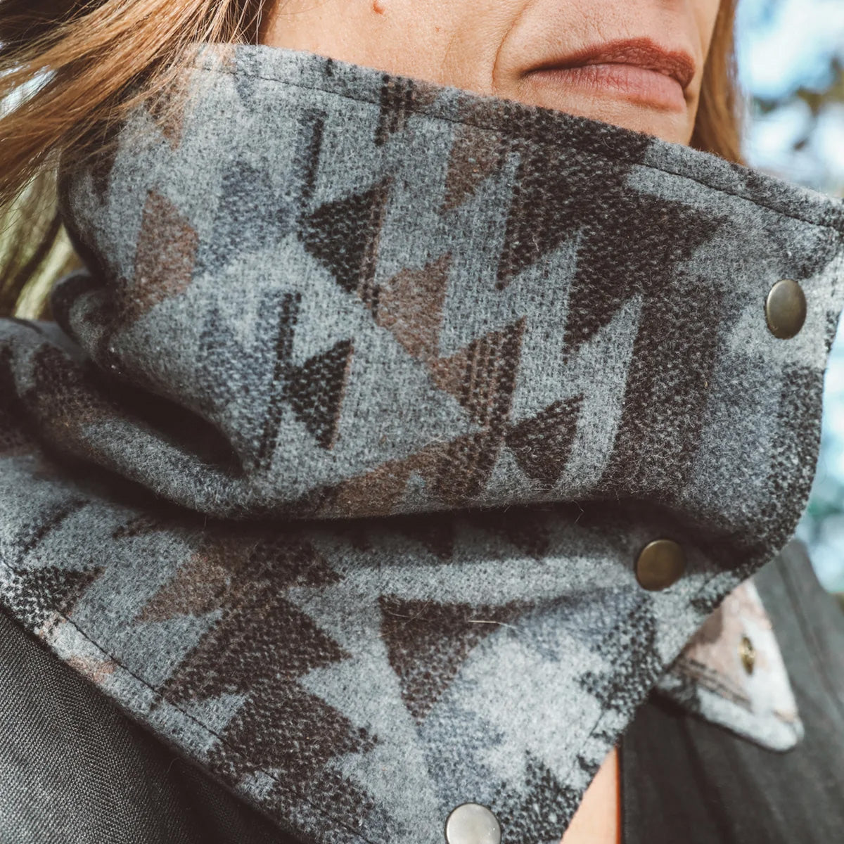 Wayfarer Cowl Neck Snap Scarf