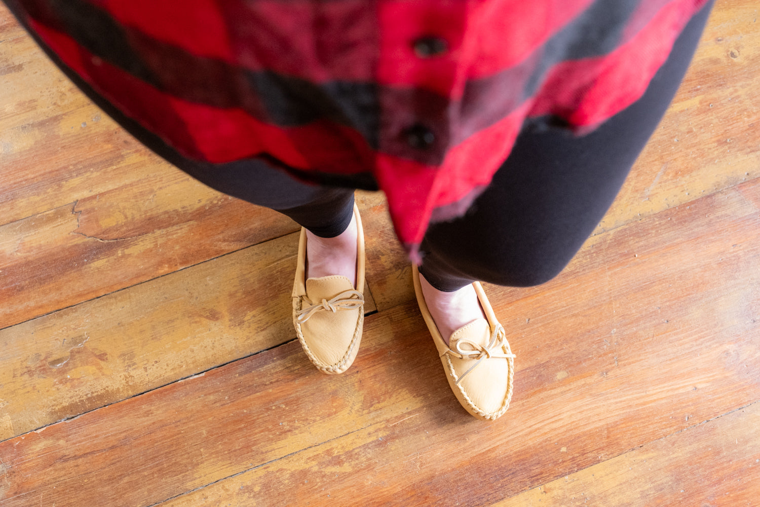 Women's Moosehide Leather Moccasins