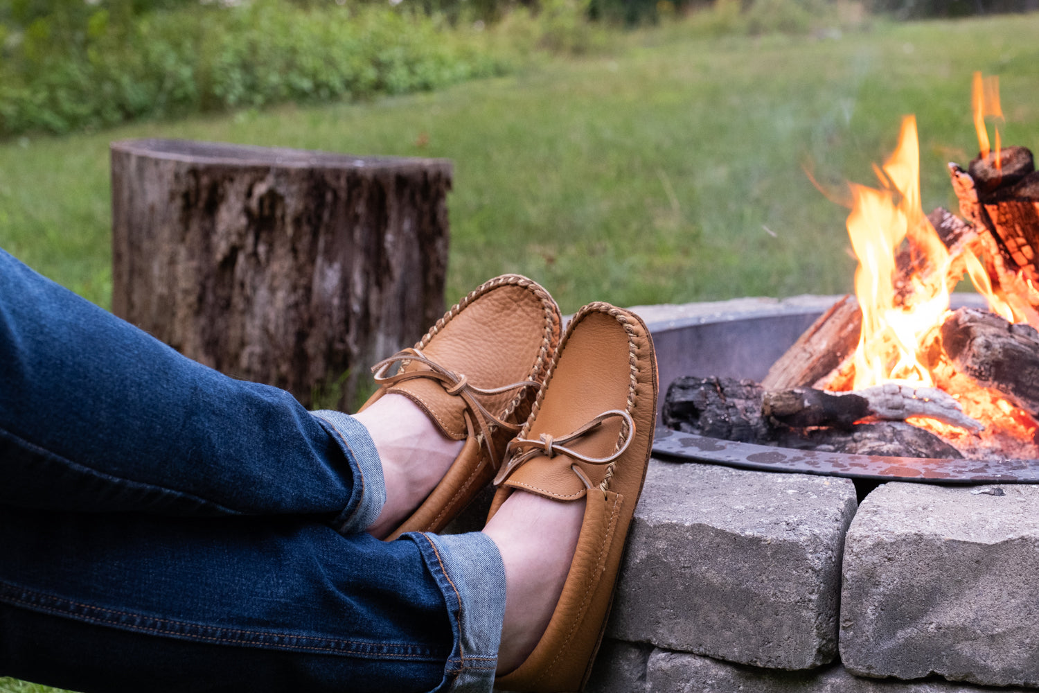 Men's Earthing Moosehide Leather Moccasins