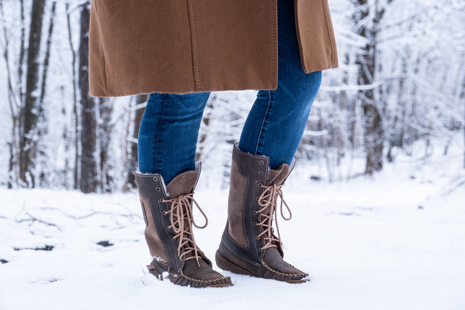 Women's 12" Sheepskin Snowshoe Boots