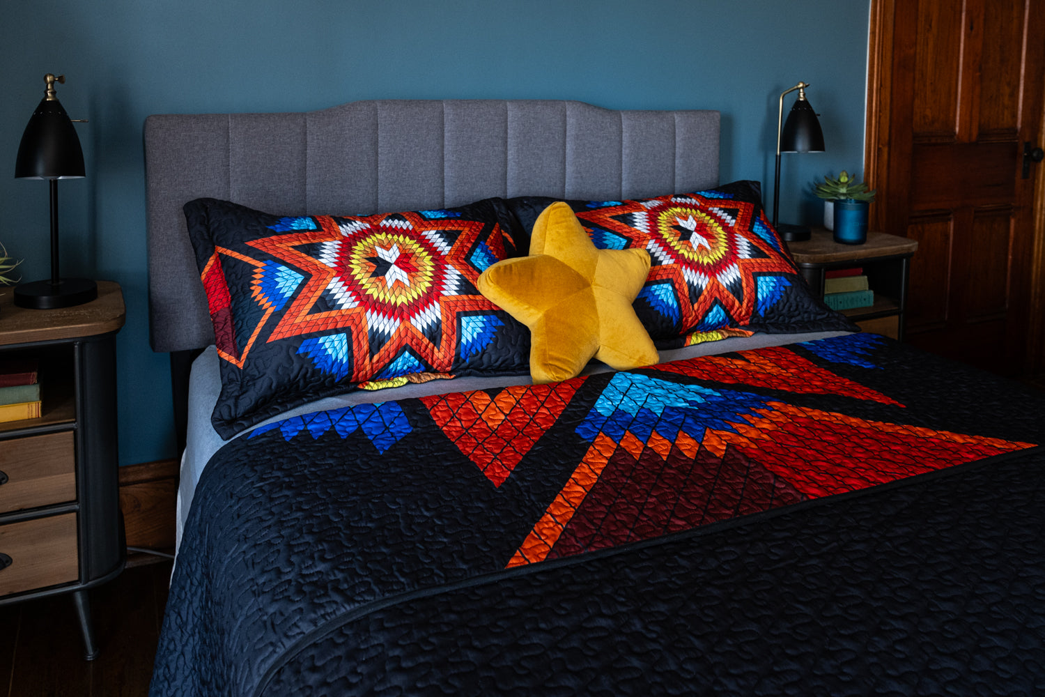 Indigenous Art Quilt Bedding Set (Queen)
