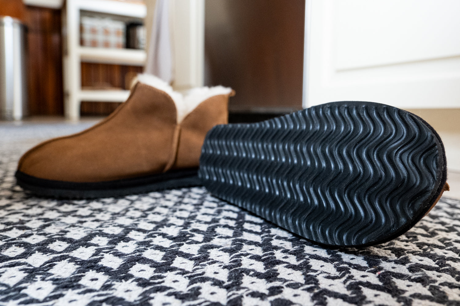 Hard Sole Ankle Sheepskin Slippers for Men & Women