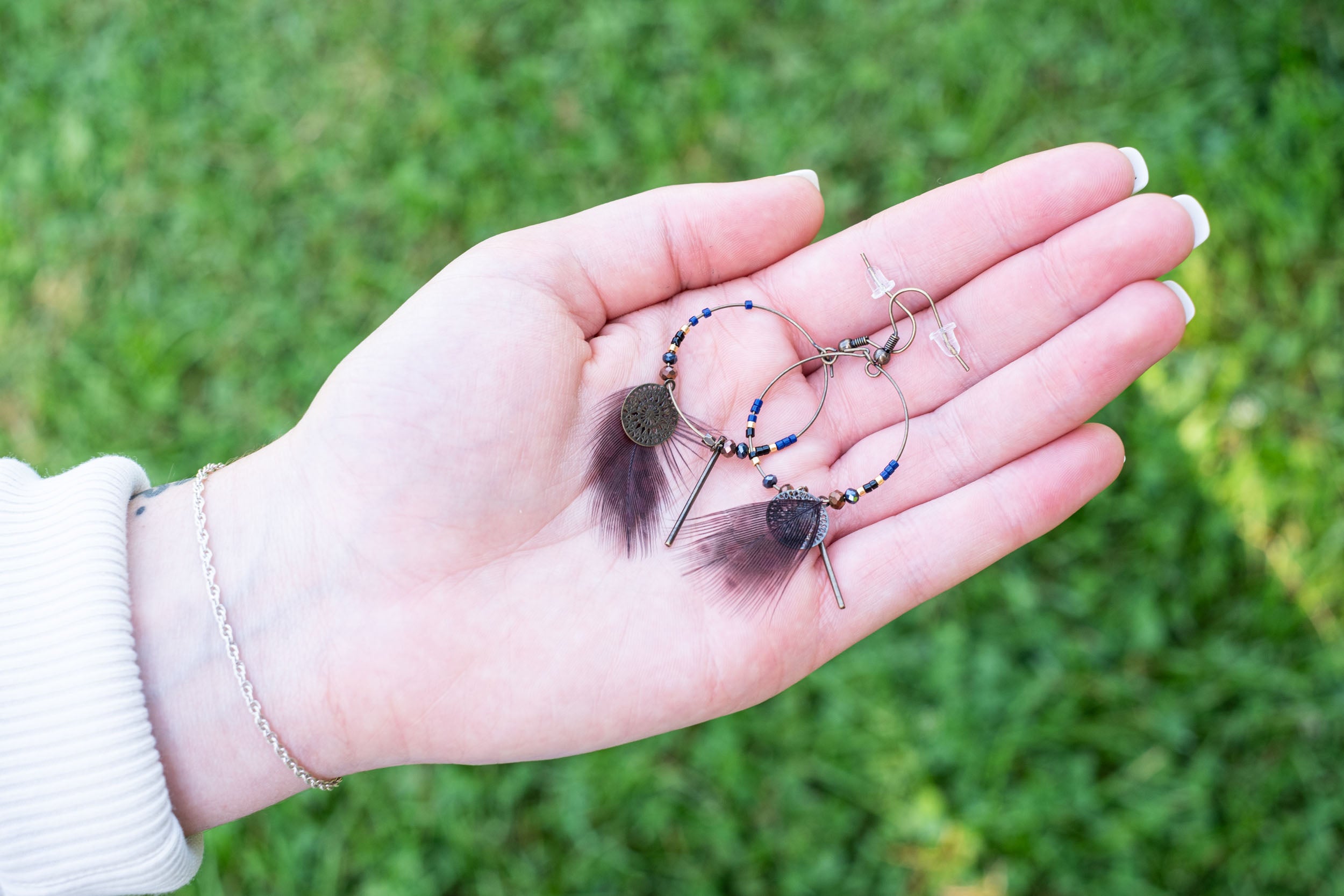 Beaded Hoop Earrings