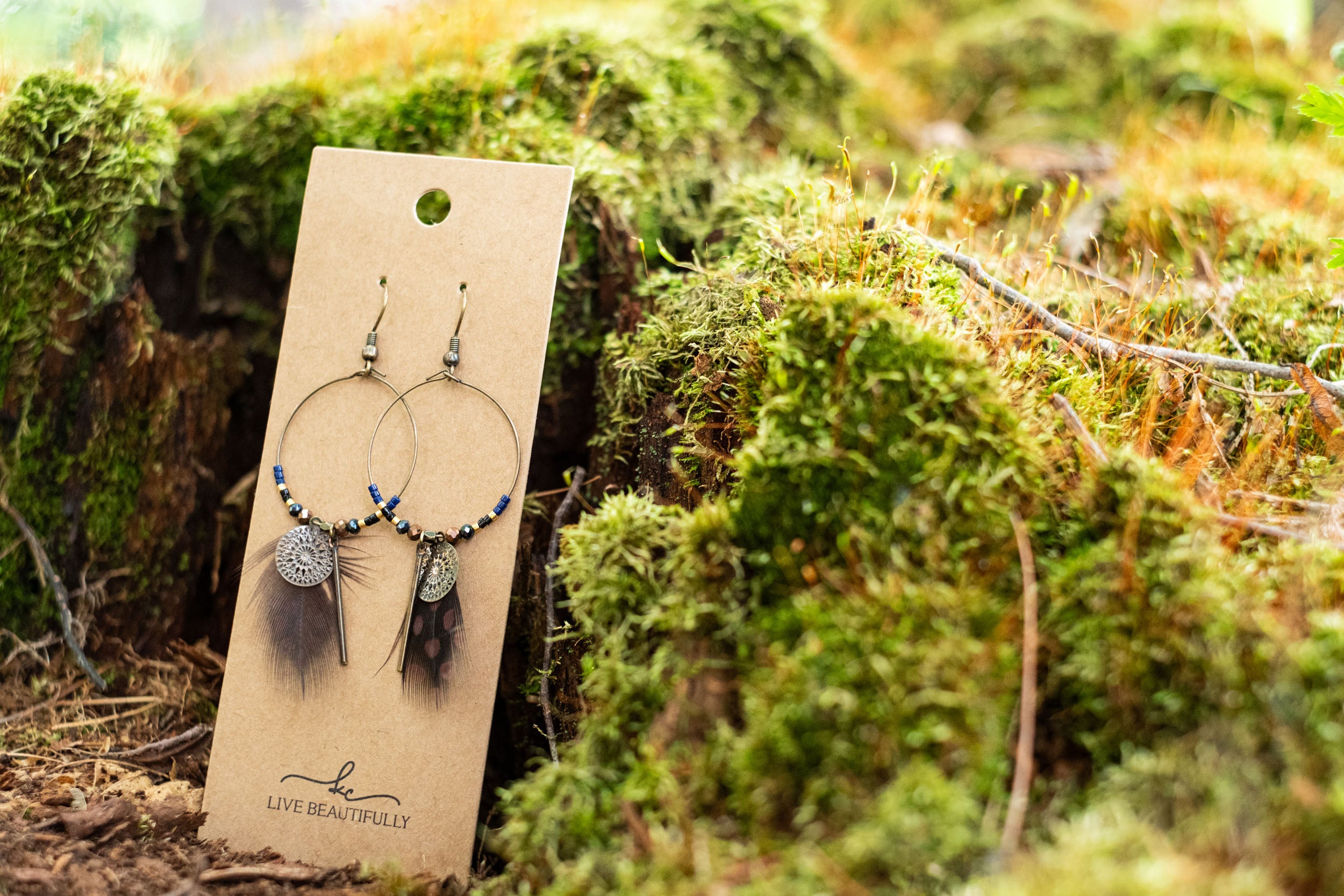 Beaded Hoop Earrings