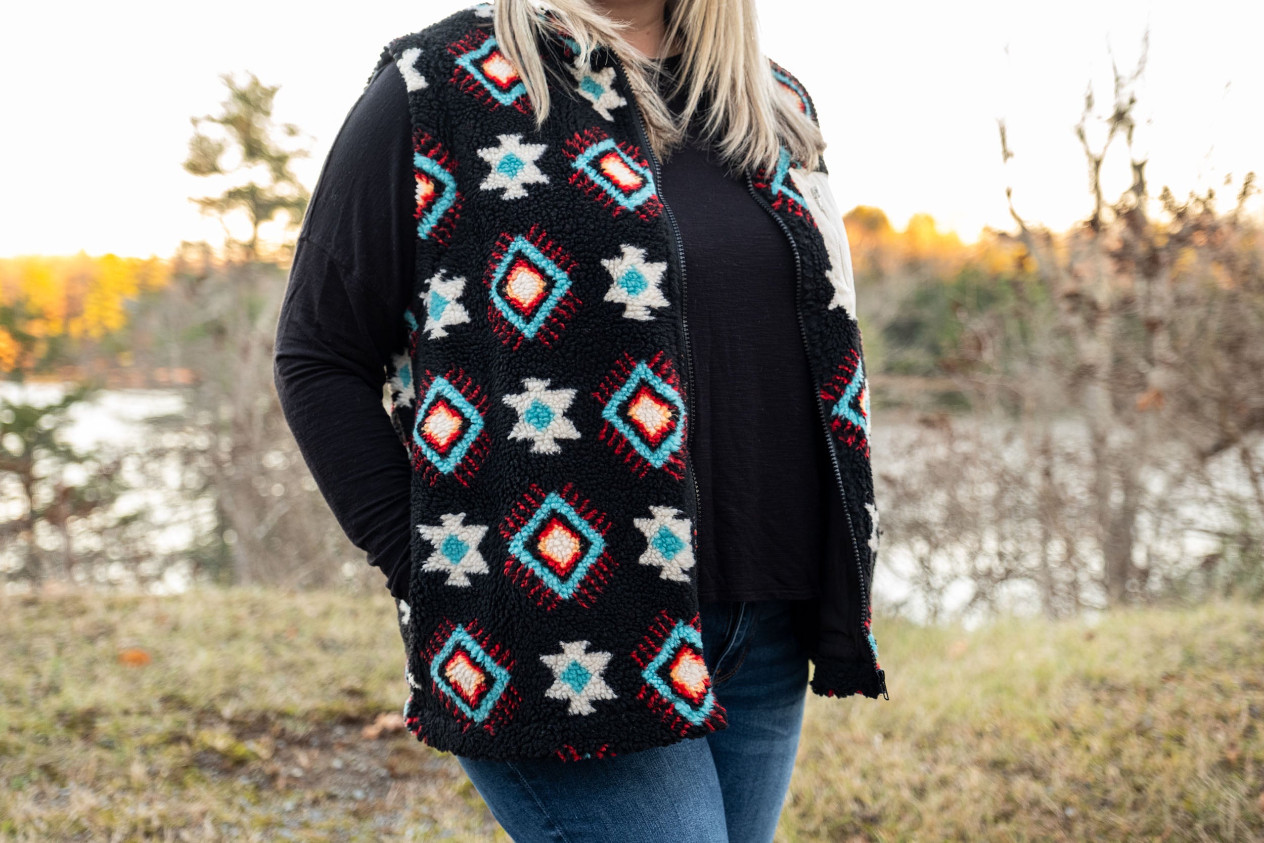 Vail Aztec Sherpa Vest (Clearance)