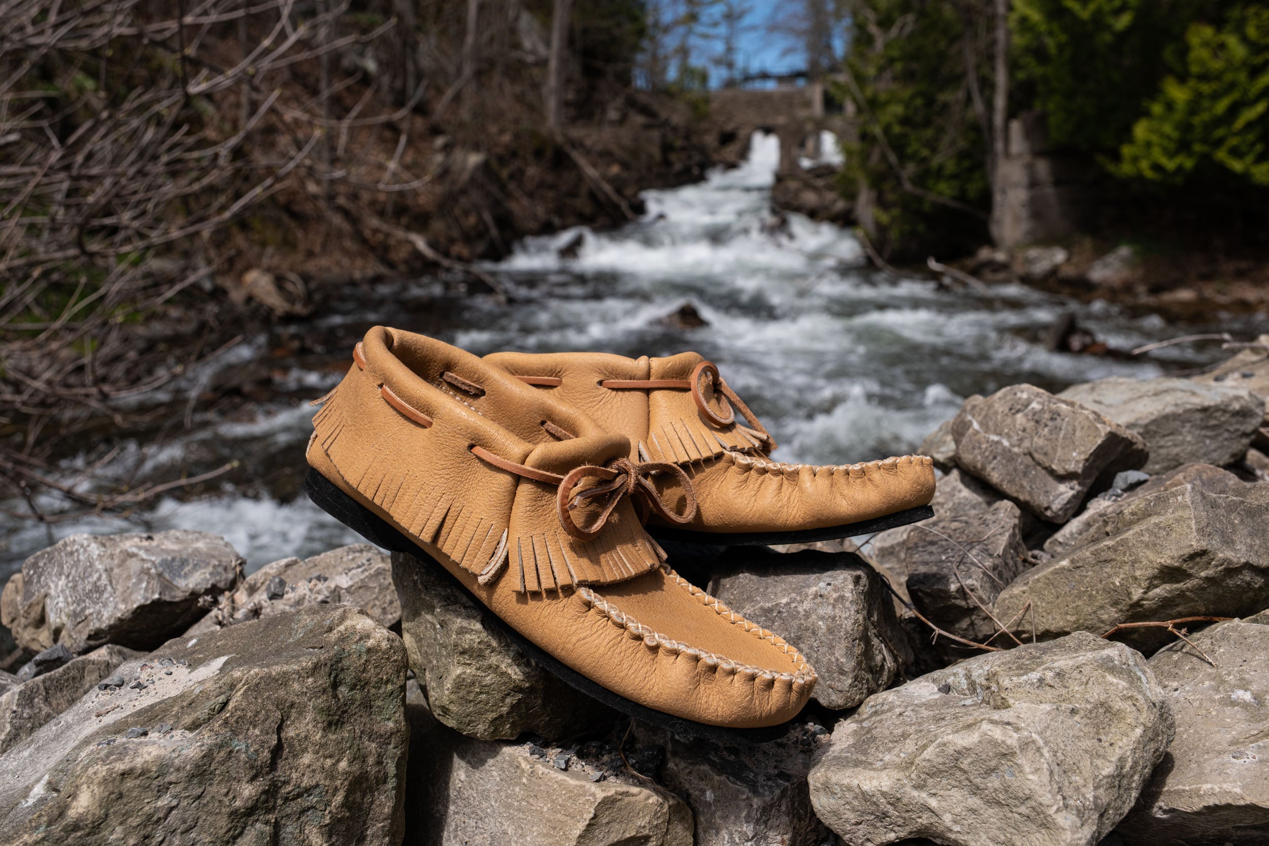 Women's Moose Hide Leather Moccasin Shoes