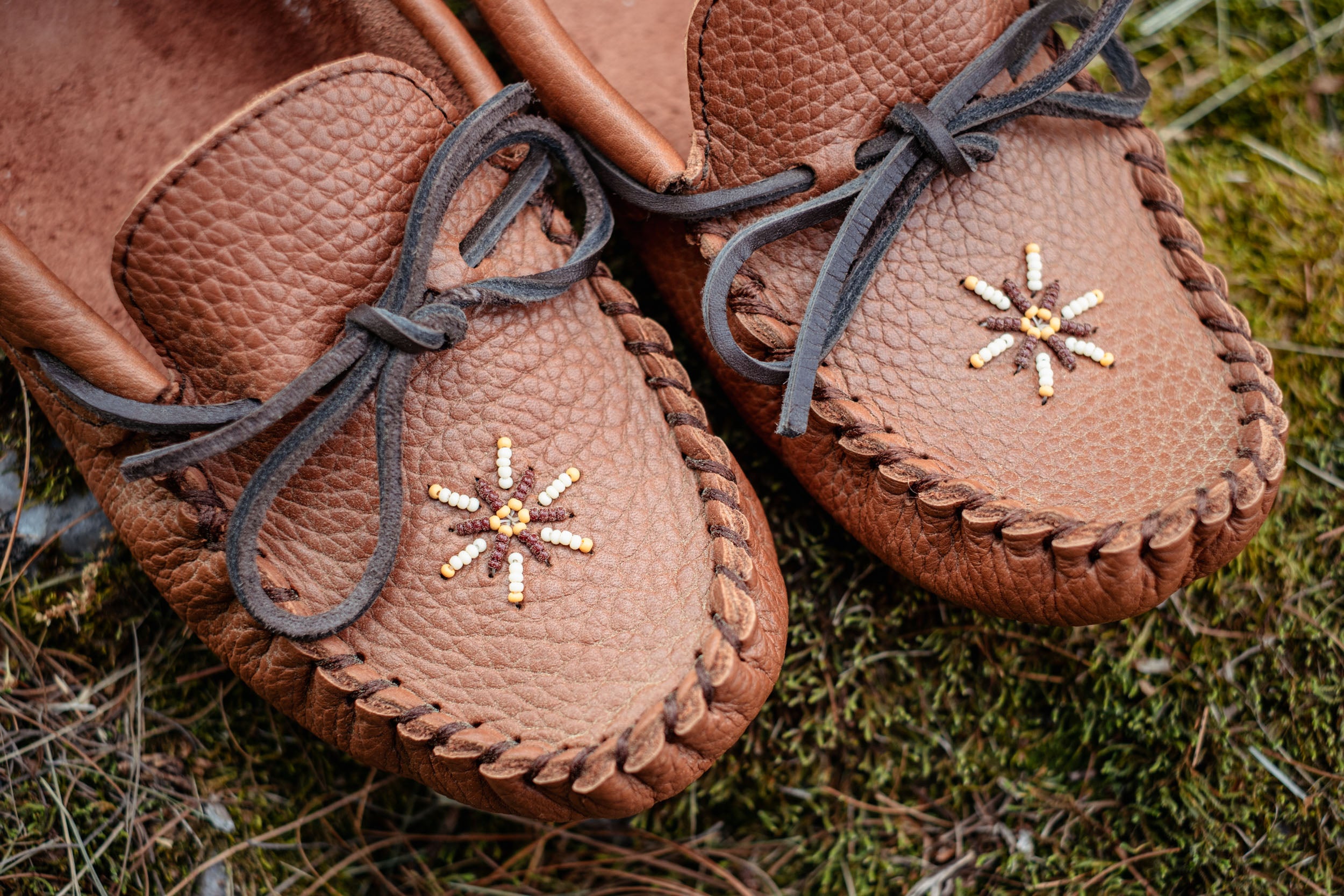 Women's Elk Hide Leather Earthing Moccasins (Limited Edition)