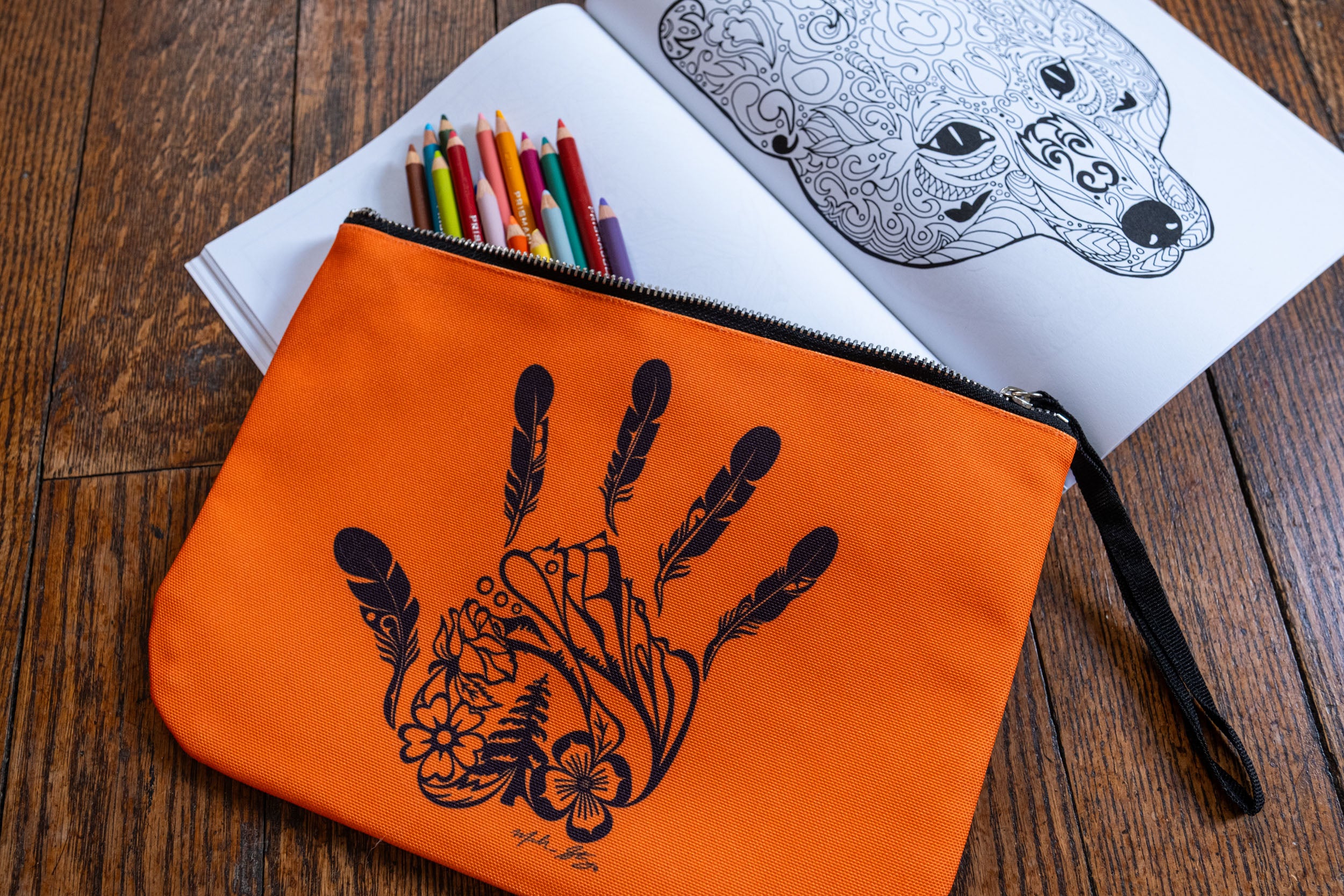 Indigenous Art Gitxsan Hand Zip Pouch