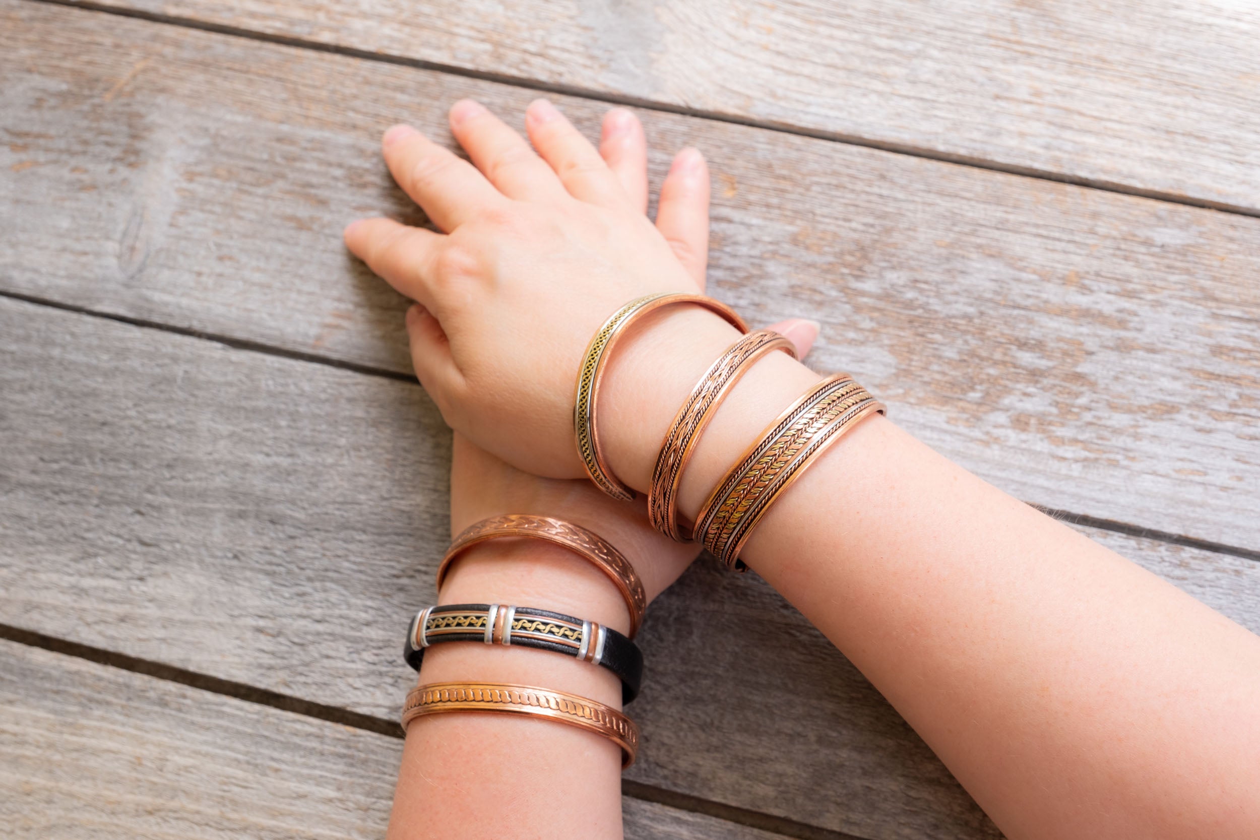 bare. copper. Magnetic Bracelets