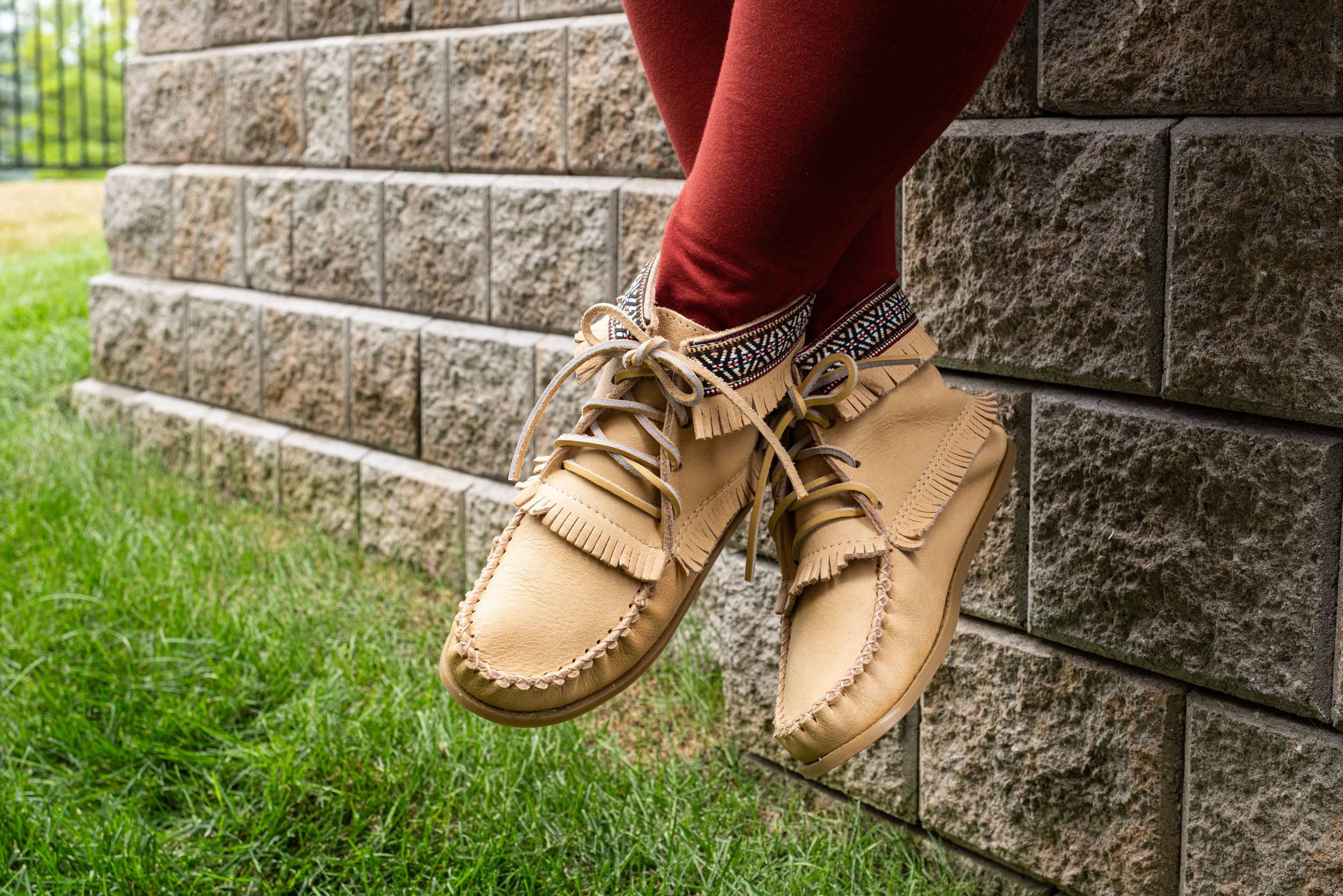 Women's Ivory Moccasin Boots (Limited Edition)