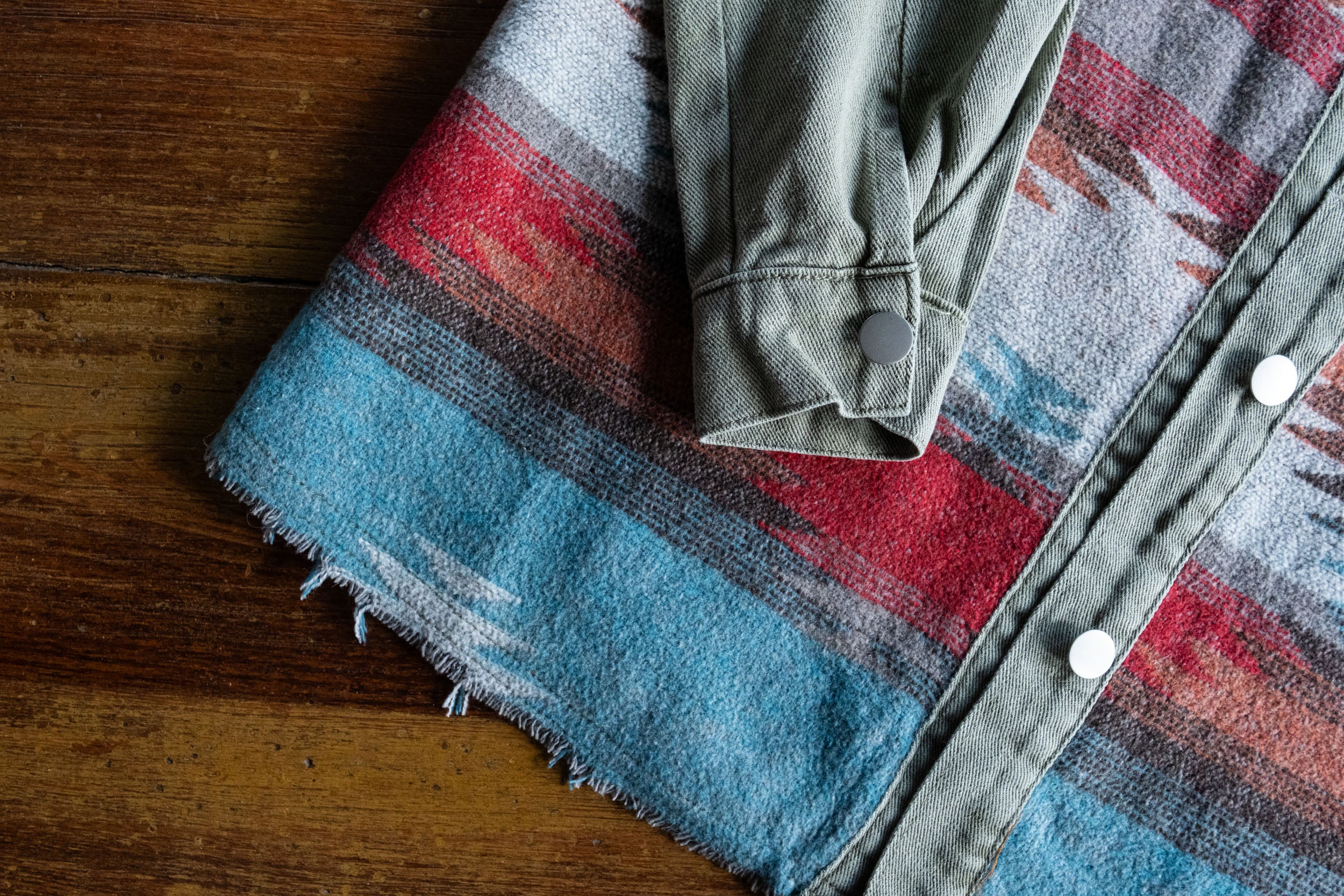 Women's Aztec Denim Shacket