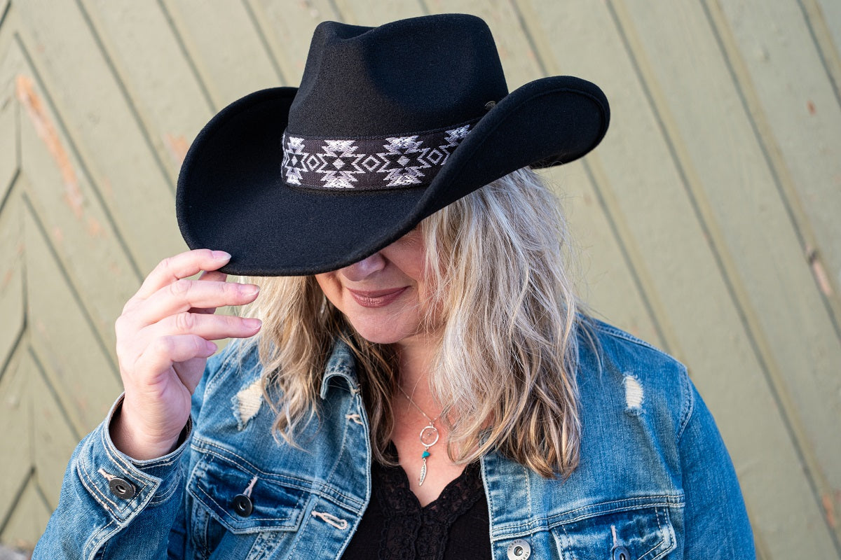 Aztec Vegan Fabric Cowboy Hat