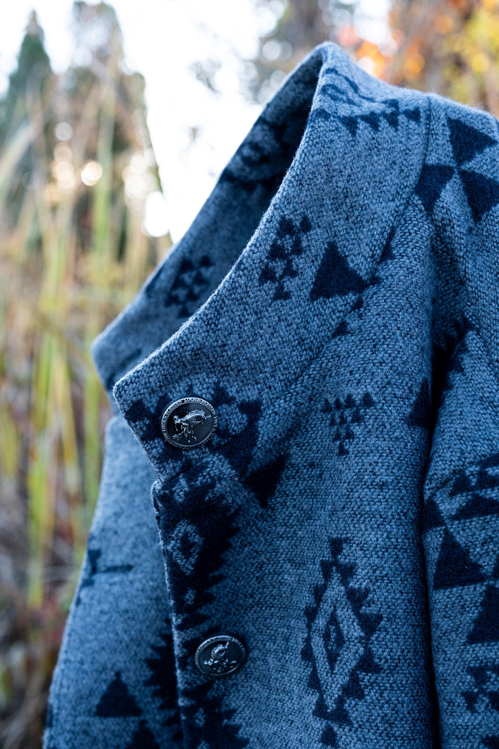 Women's Aztec Printed Button Down Coat