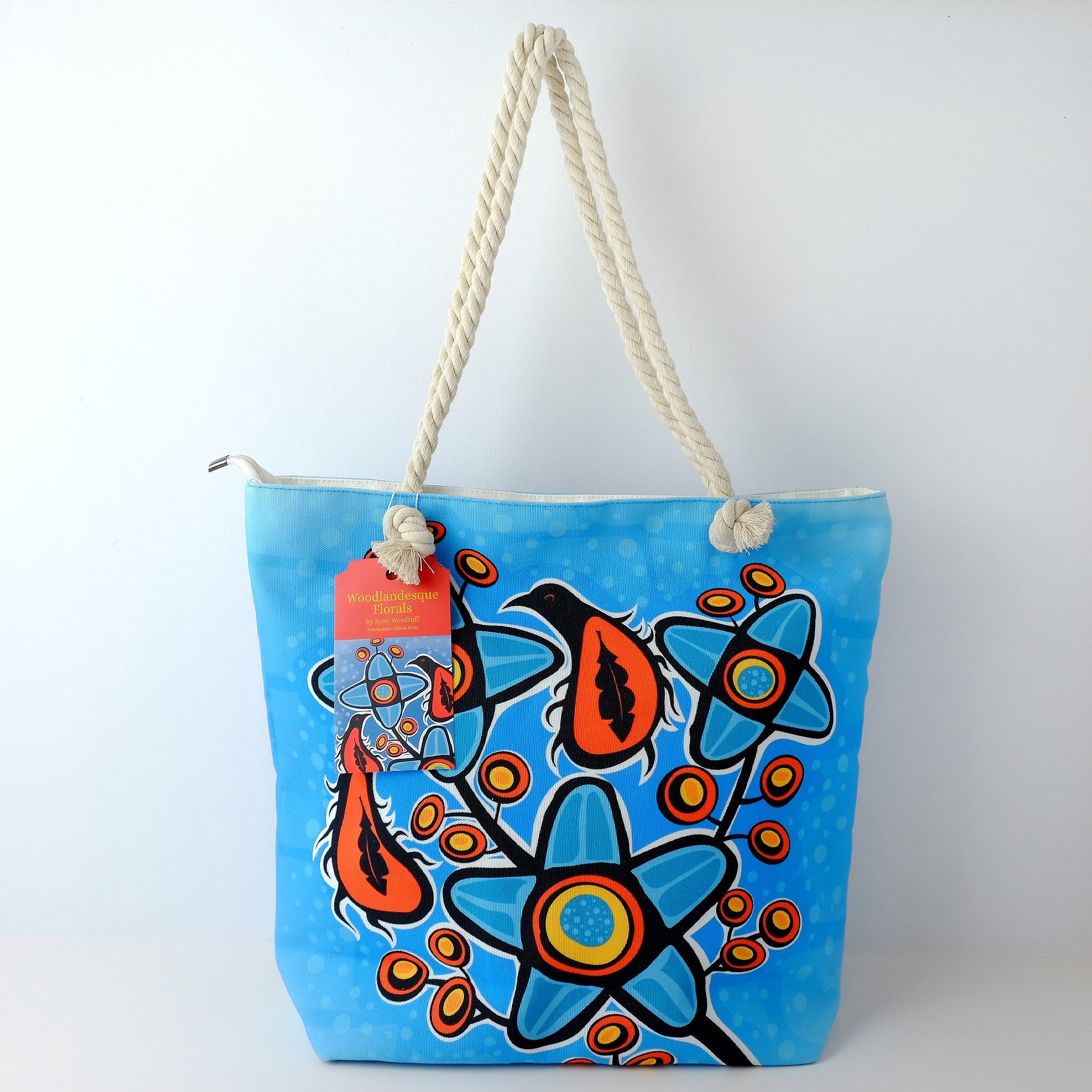 Indigenous Art Rope Tote Bag
