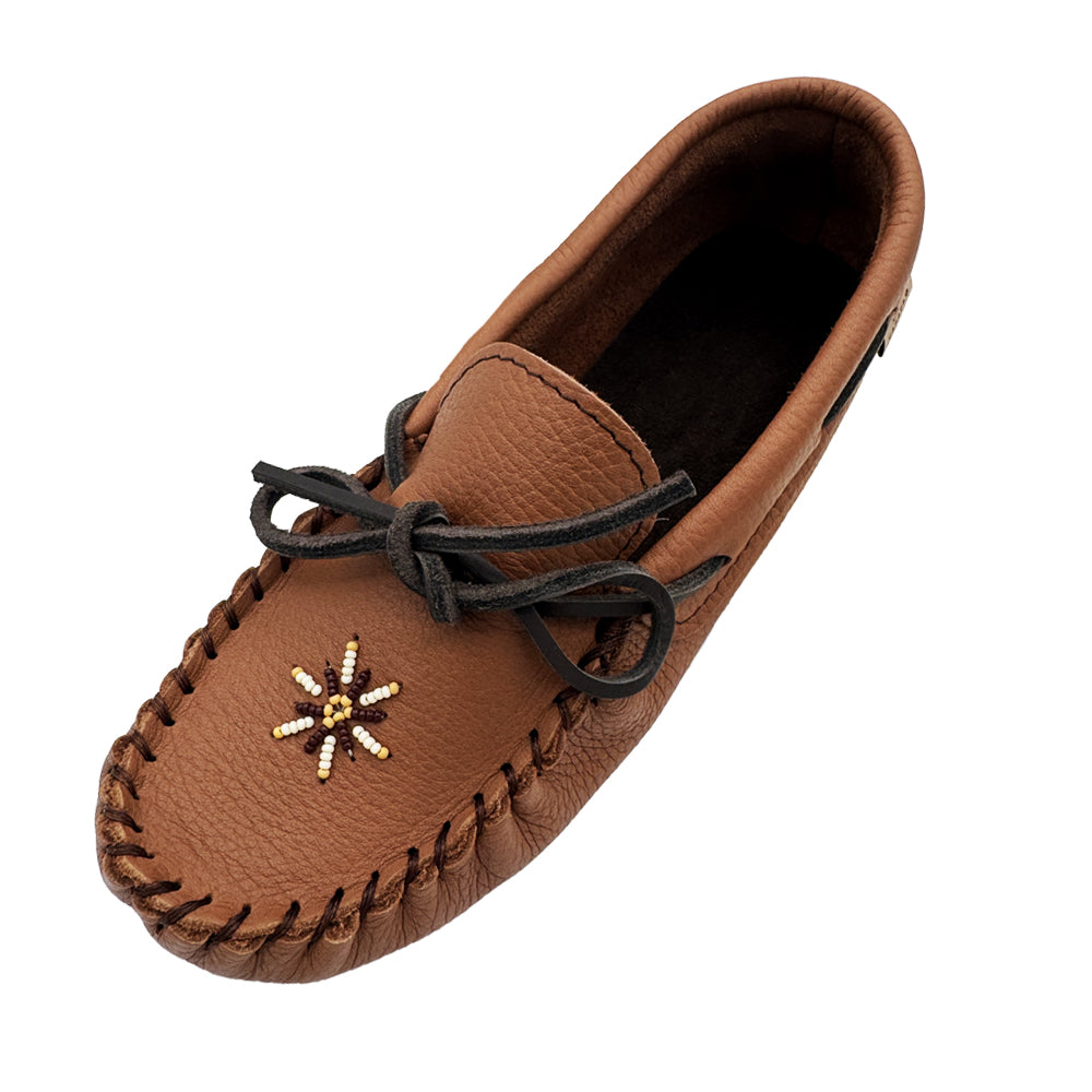 Women's Soft Sole Beaded Moccasin Slippers