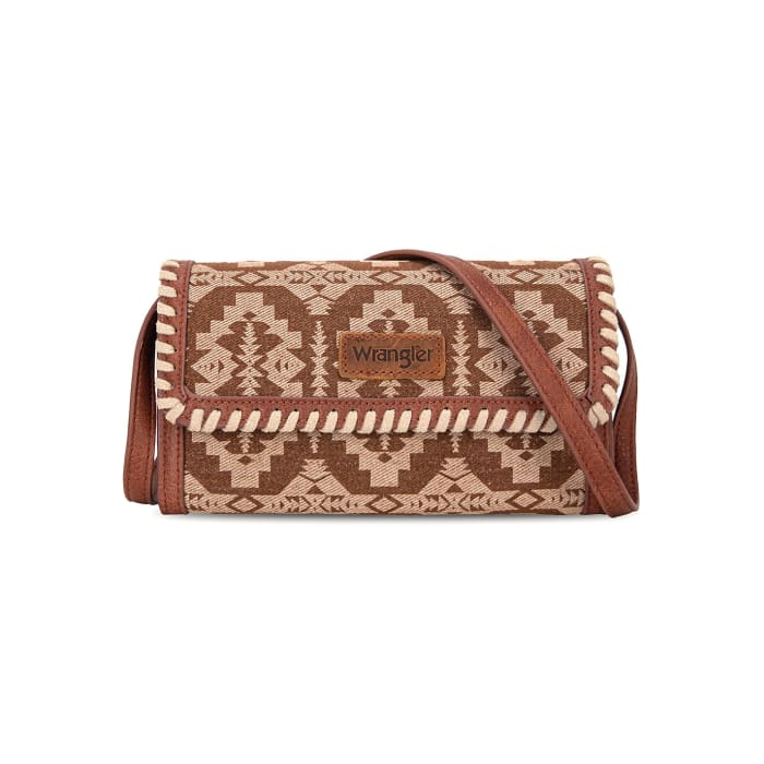 Southwestern Print Wallet Shoulder Bag