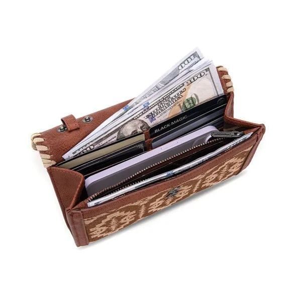 Southwestern Print Wallet Shoulder Bag