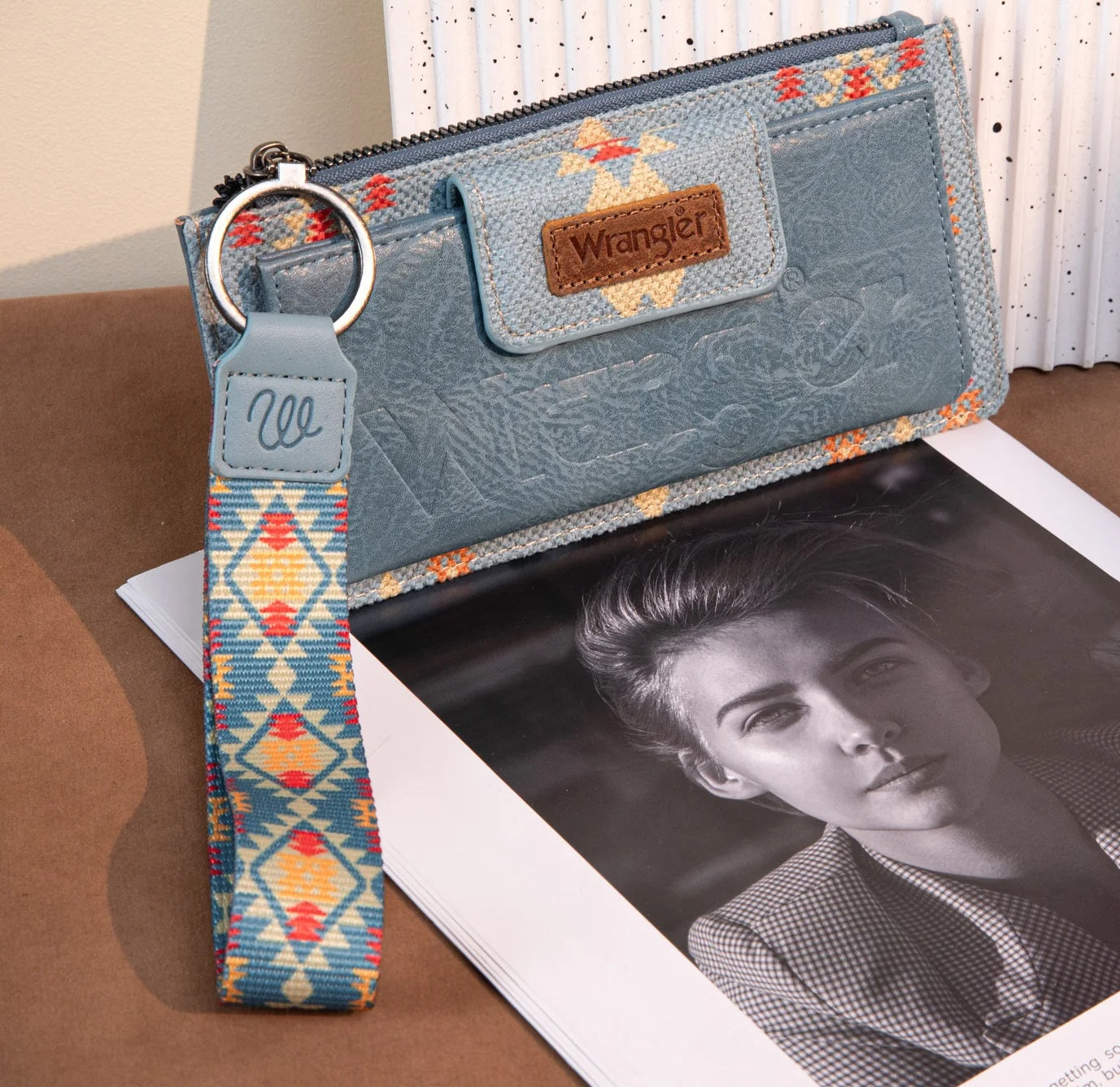 Aztec Print Bi-Fold Wallet Wristlet