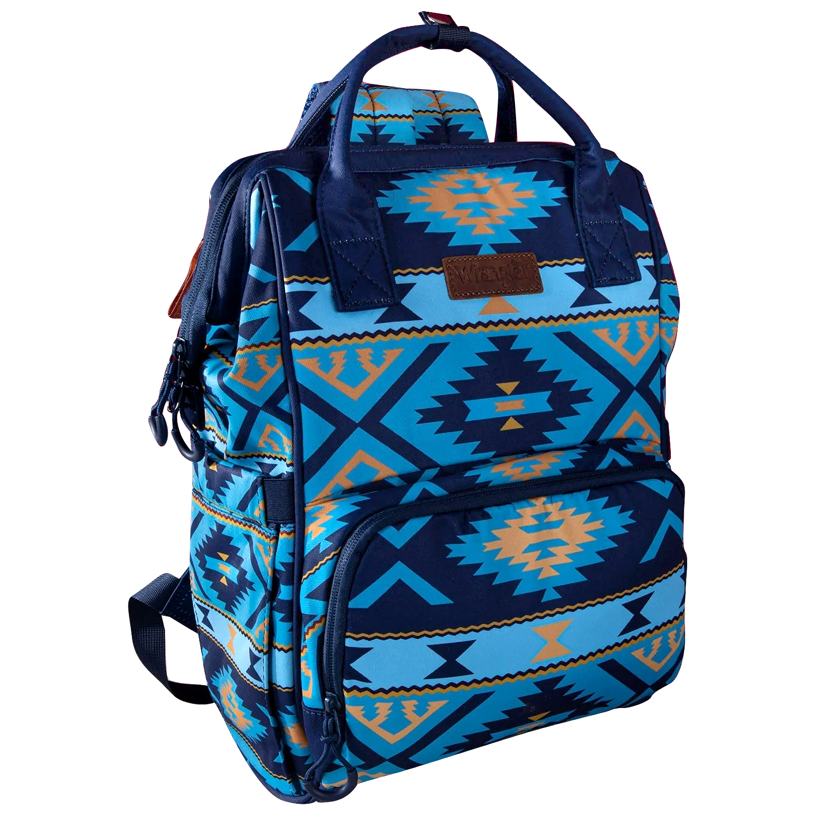 WRANGLER CALLIE IKAT AZTEC NATIVE AMERICAN PATTERN PRINTED BACKPACK UNISEX Wrangler Aztec Printed Callie Backpack - Black – LuvLeigh  main image 3