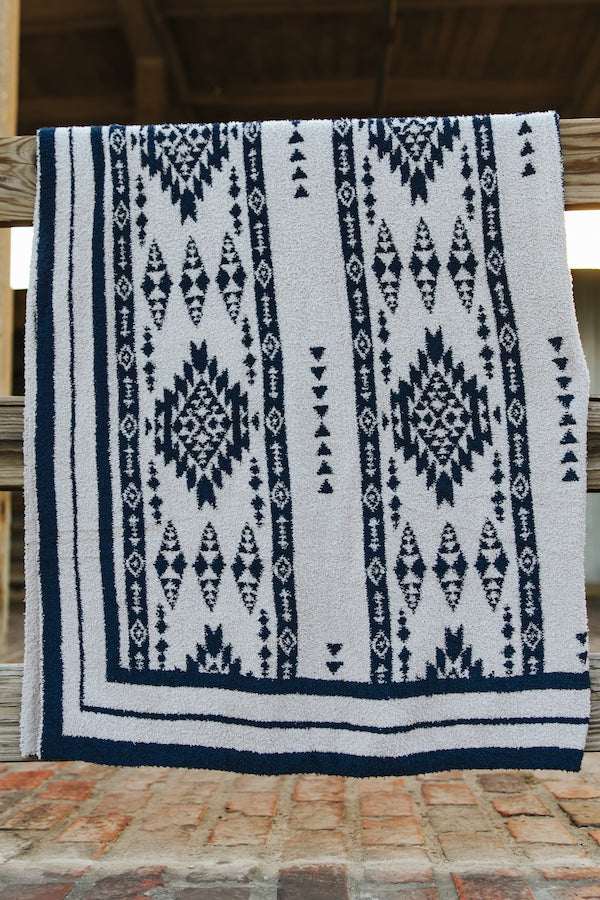 Aztec Sherpa Throw Blanket