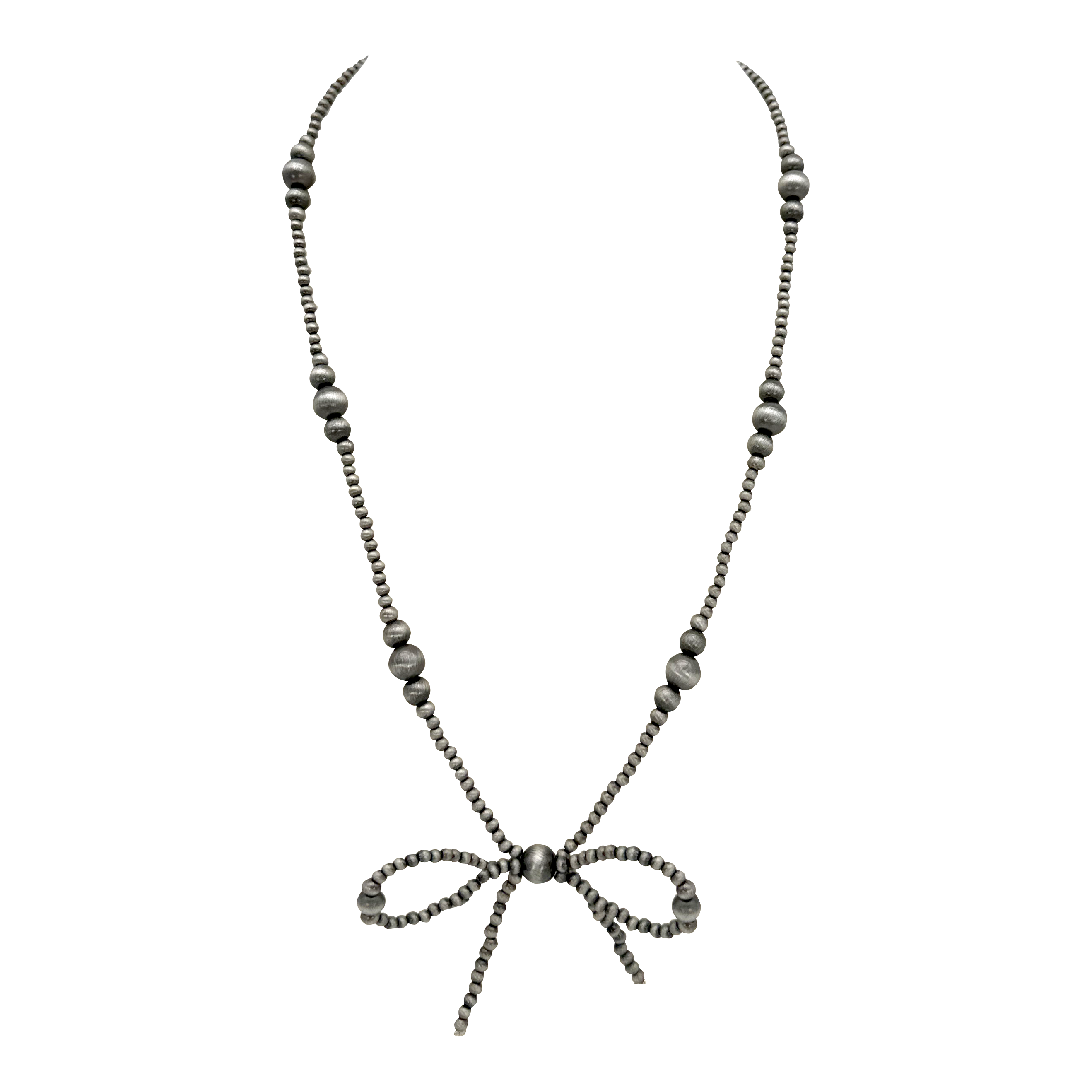 Navajo Pearl Bead Bow Tie Necklace