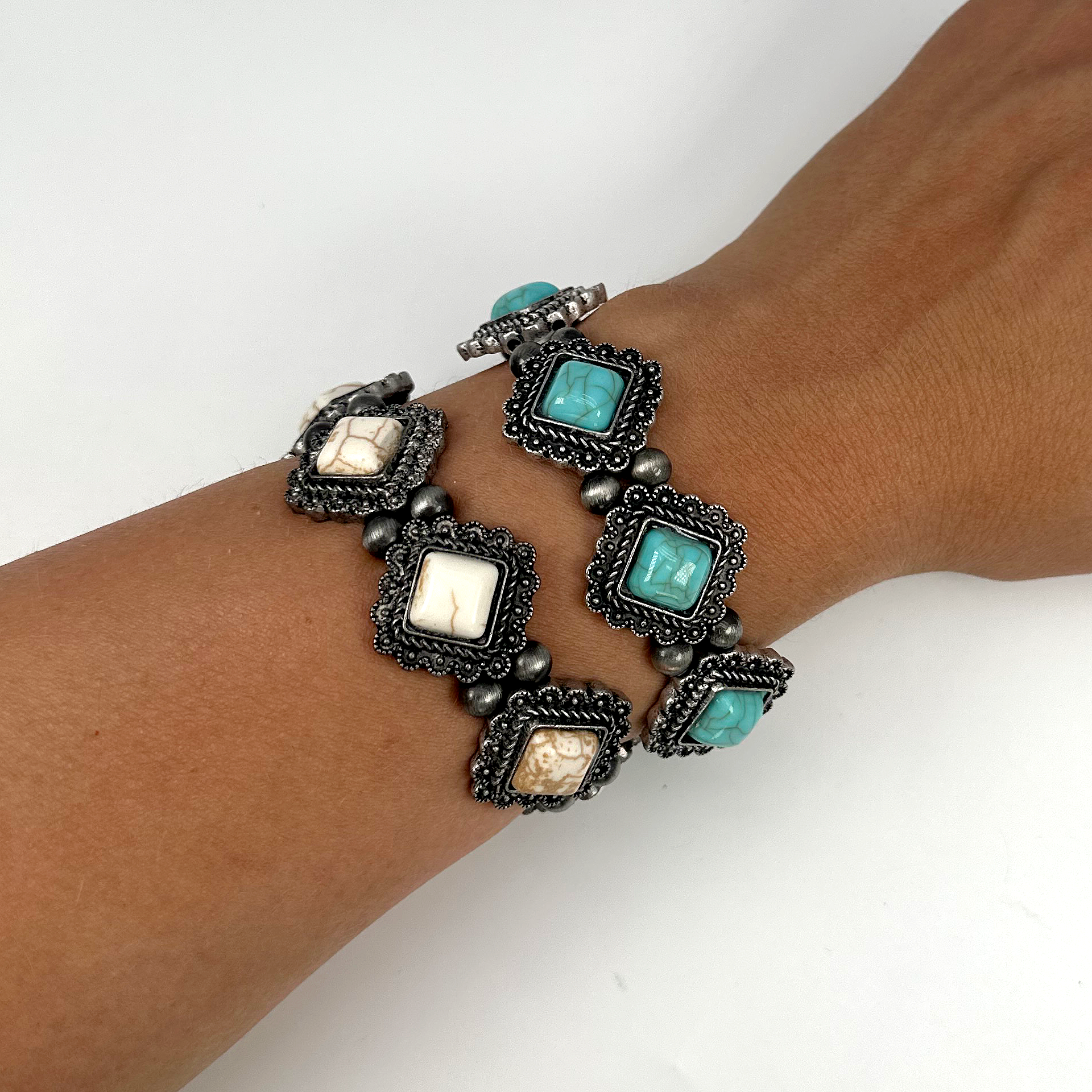 Southwest Vintage Stone Stretch Bracelet