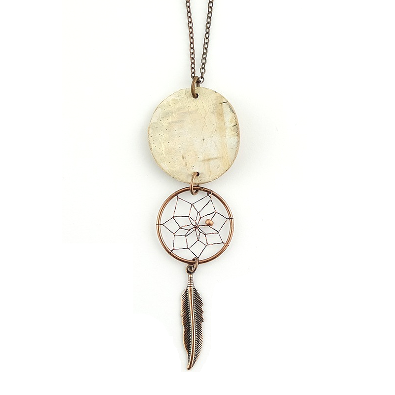 Dreamcatcher Birch Bark Pendant Monague Native Crafts Gifts