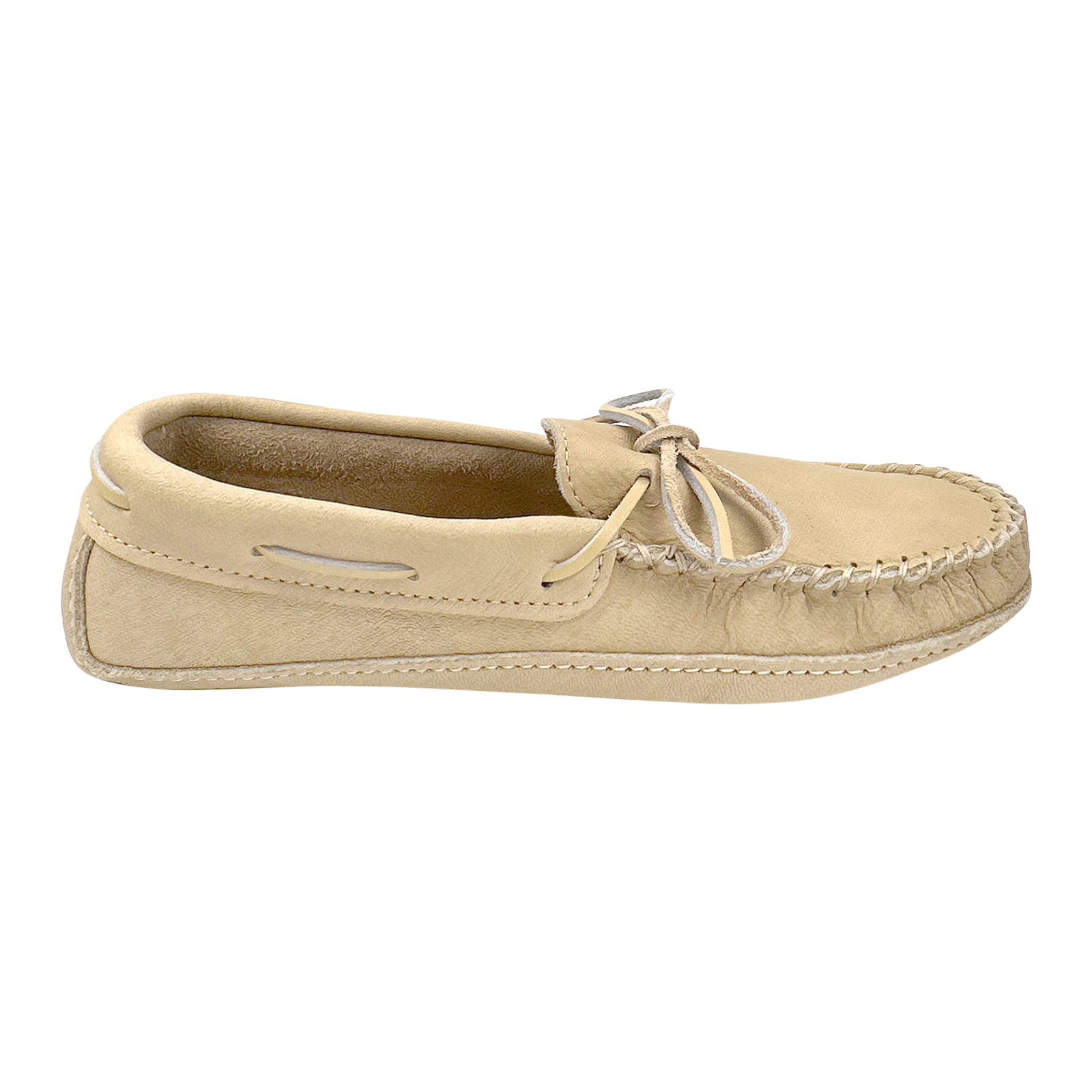 Men's Ivory WIDE Leather Moccasins (Limited Edition)