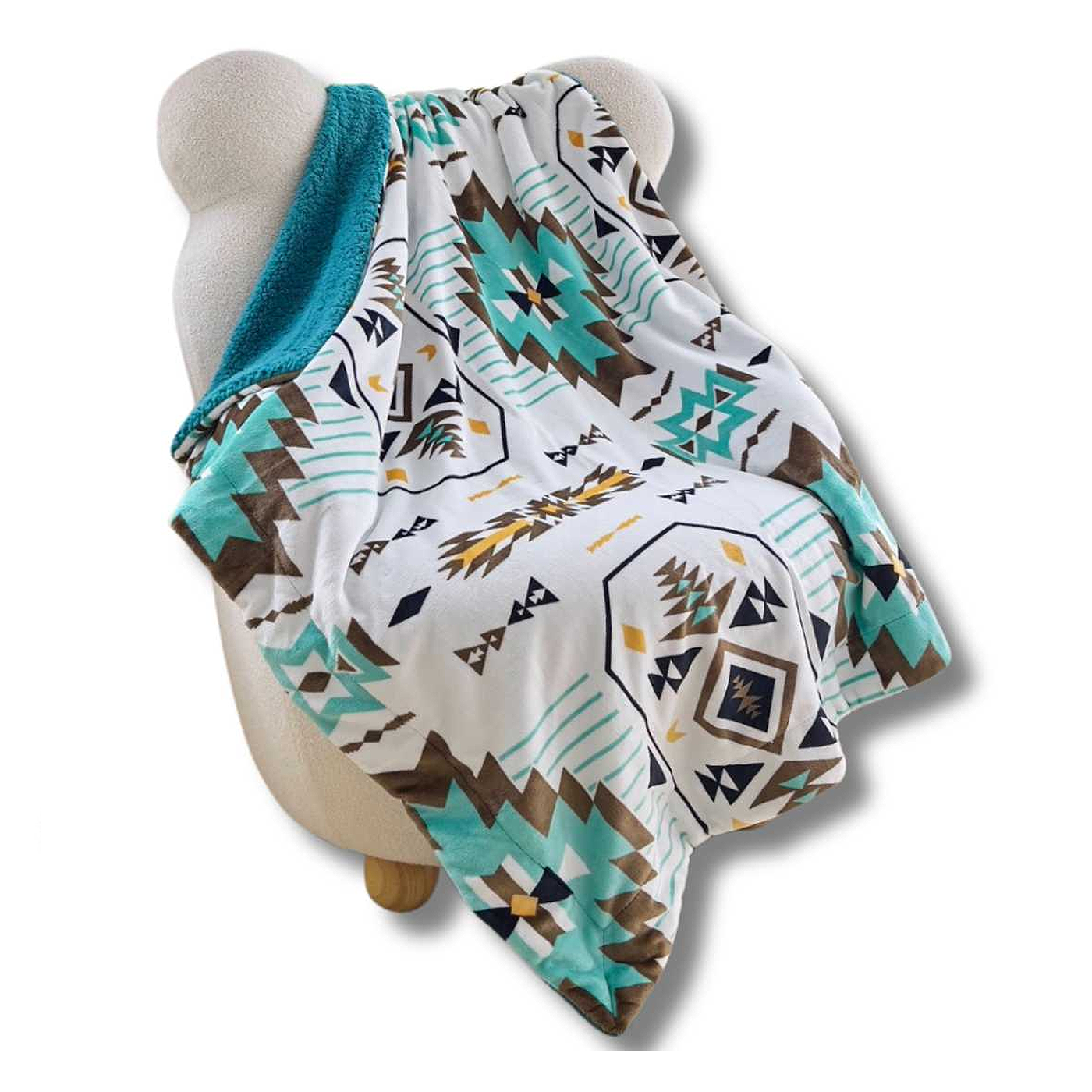 Indigenous Art Sherpa Baby Blanket