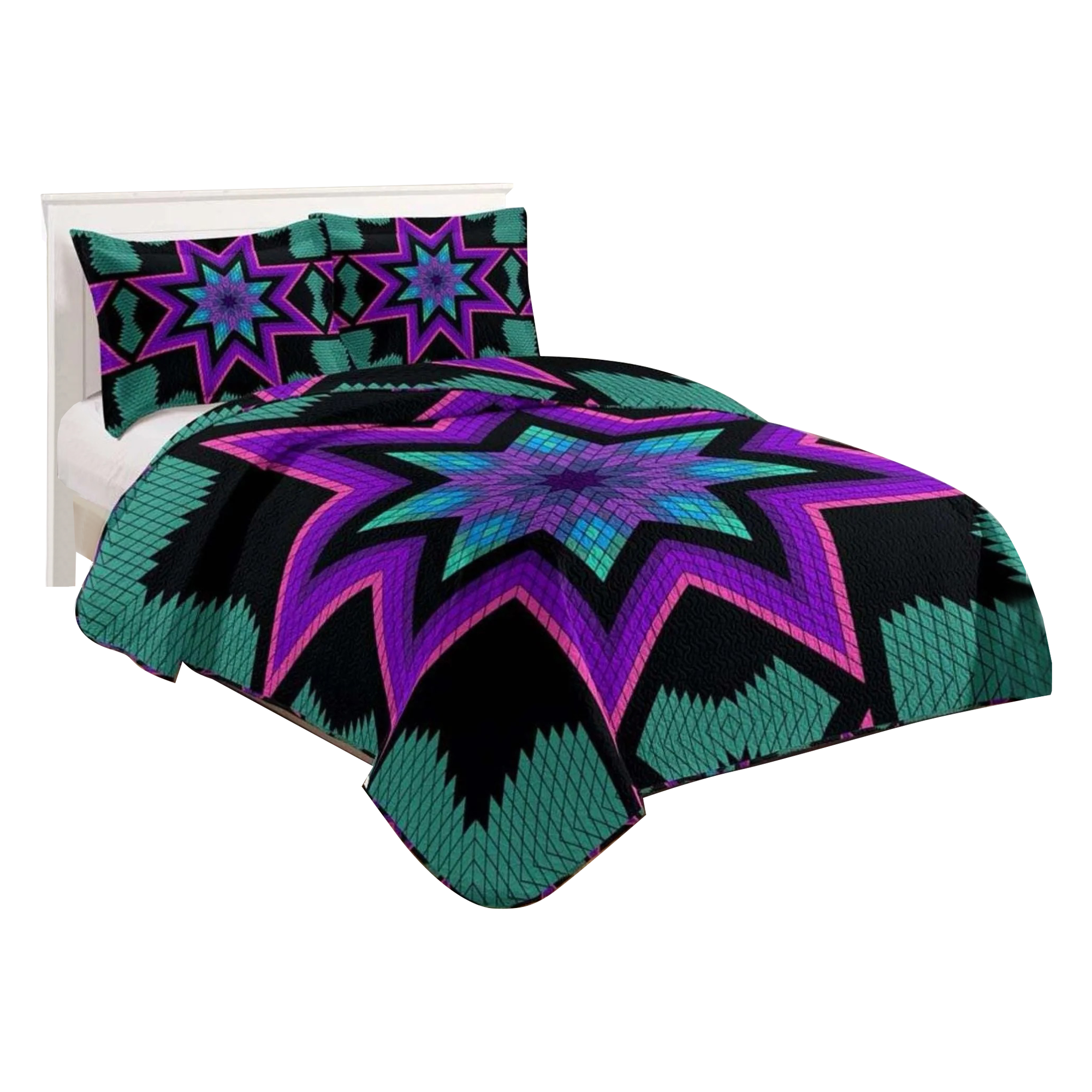 Indigenous Art Quilt Bedding Set - Queen