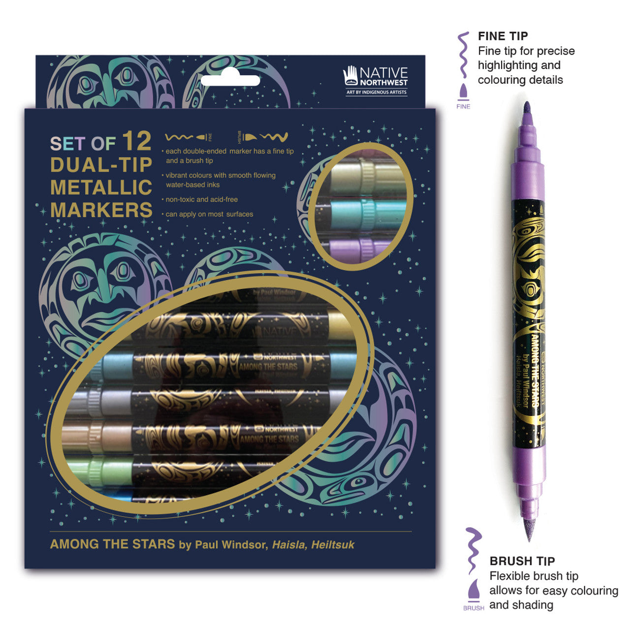 Indigenous Art Felt Markers - 12 Pack