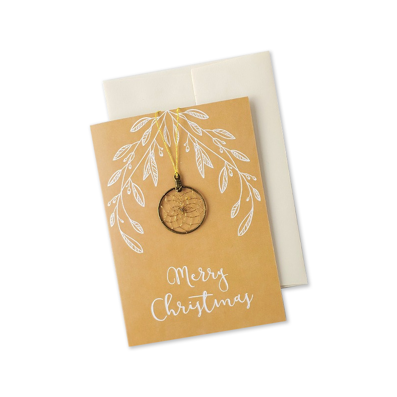 Mini Christmas Greeting Card with Dreamcatcher