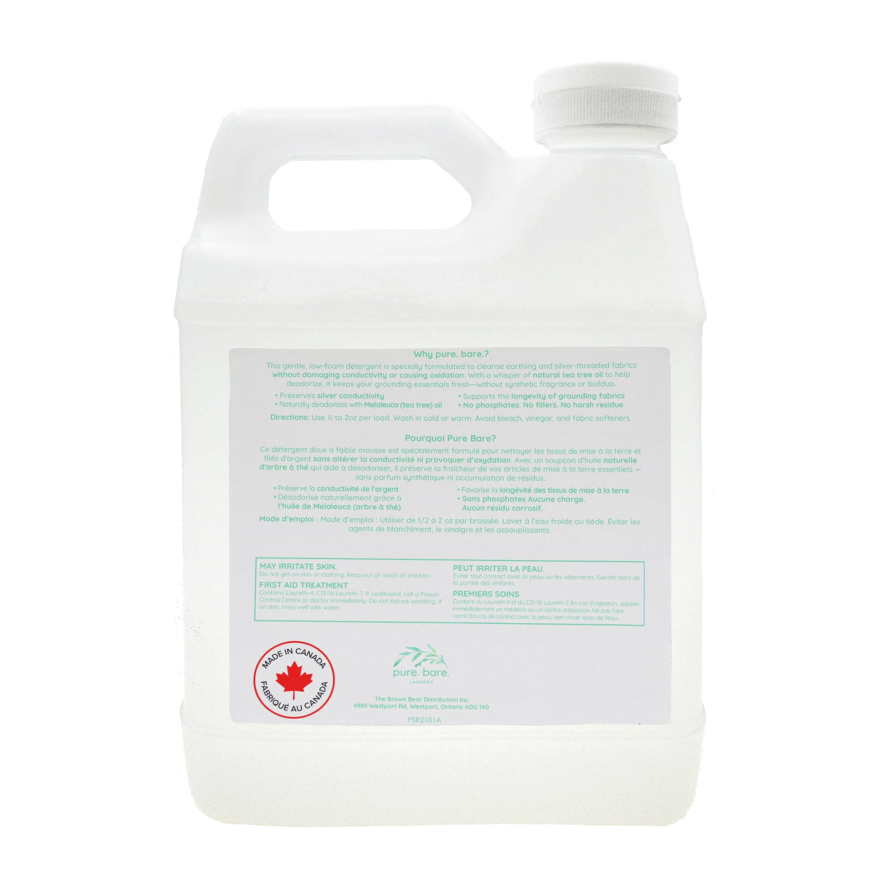 pure. bare. Silver-Safe Earthing Laundry Detergent