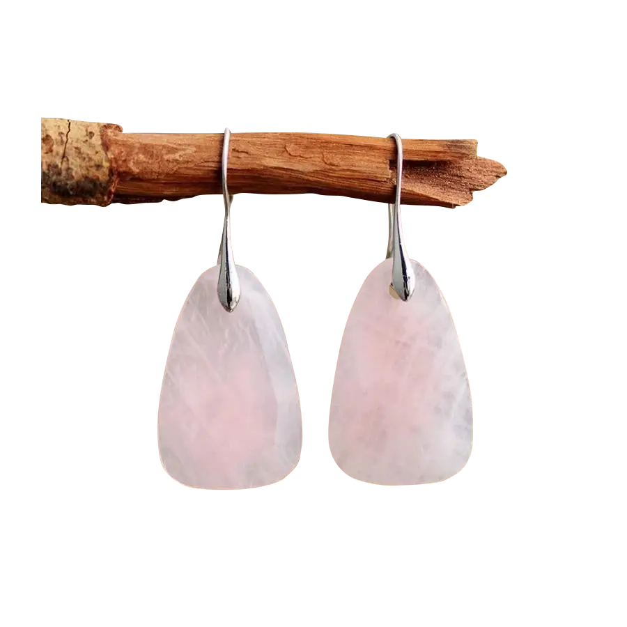 Rose Quartz Drop Earrings